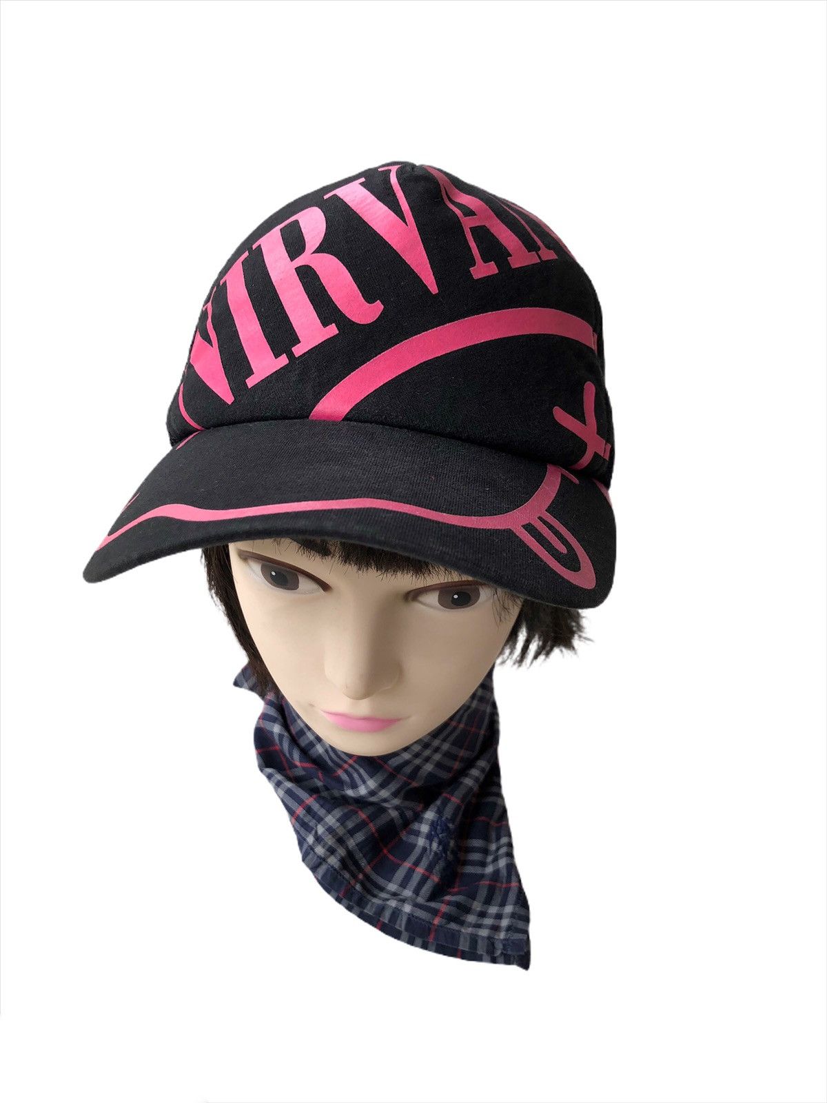 Nirvana RARE🔥Y2K Nirvana Grunge 😊 Logo Trucker Hat/Cap Size ONE SIZE - 3 Thumbnail
