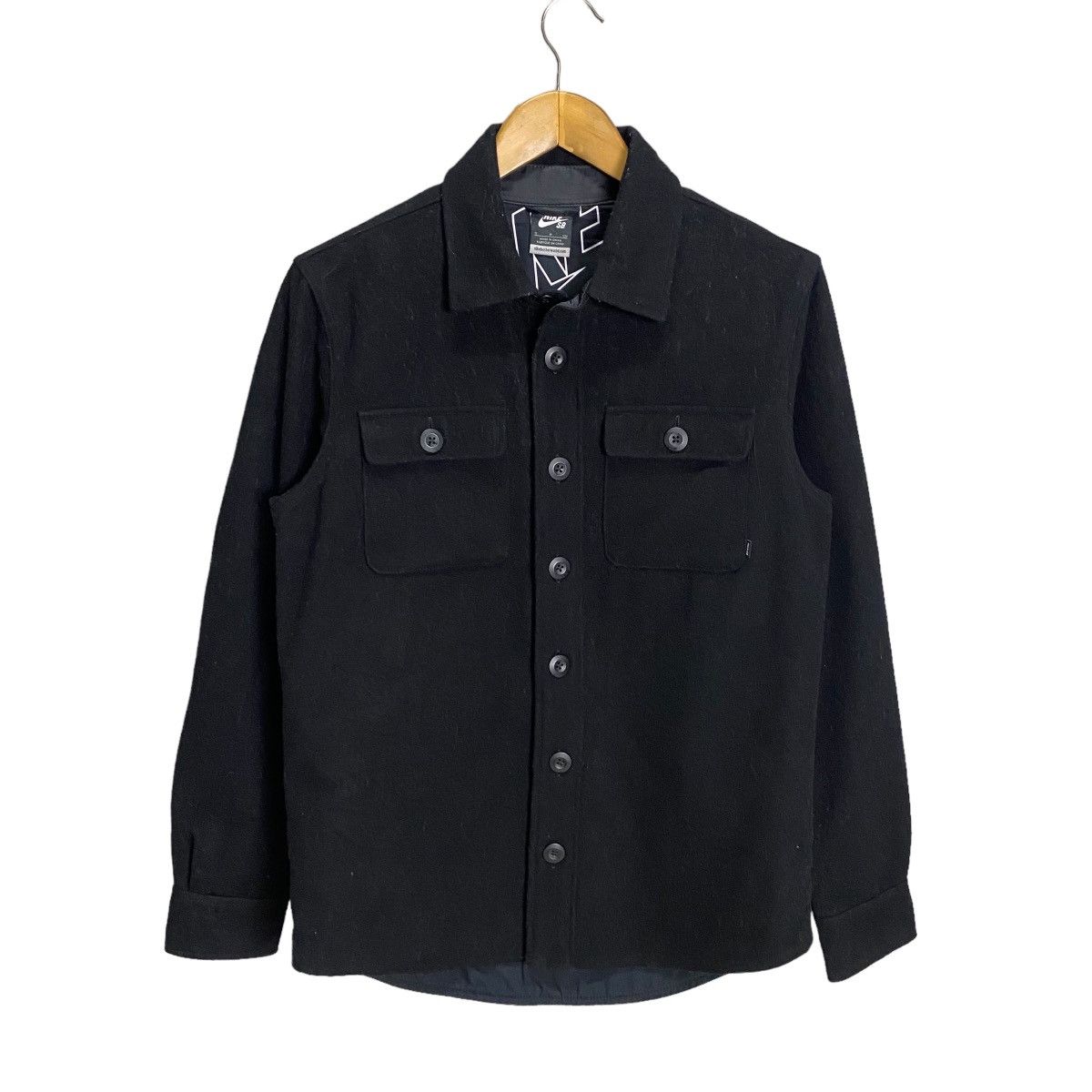 Nike Nike SB black wool shirt button up Size US S / EU 44-46 / 1 - 1 Thumbnail