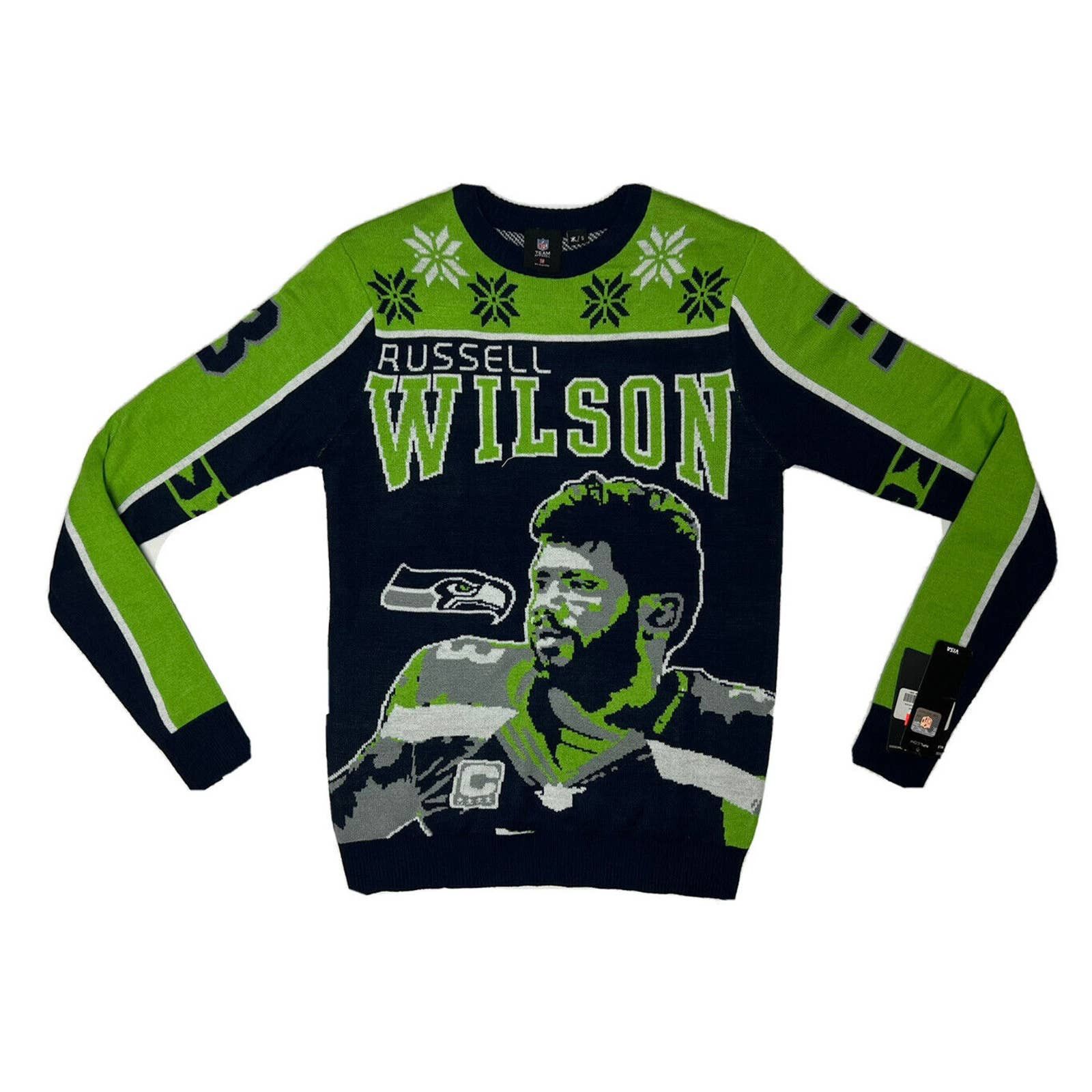 NFL, Sweaters, Russell Wilson Christmas Sweater