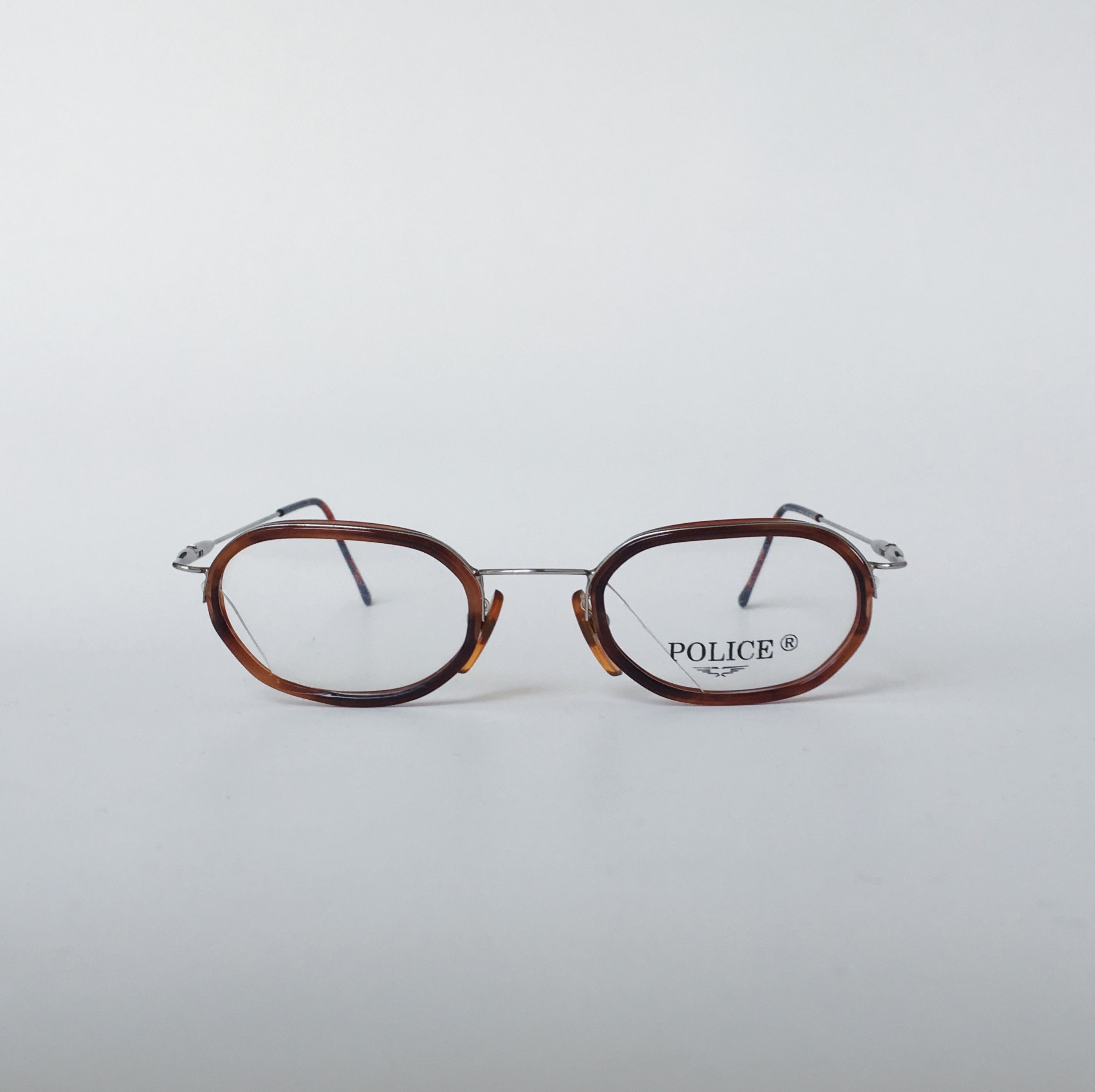 Vintage Police Vintage Square Glasses Tortoise/Silver Optical 90s Size ONE SIZE - 1 Thumbnail