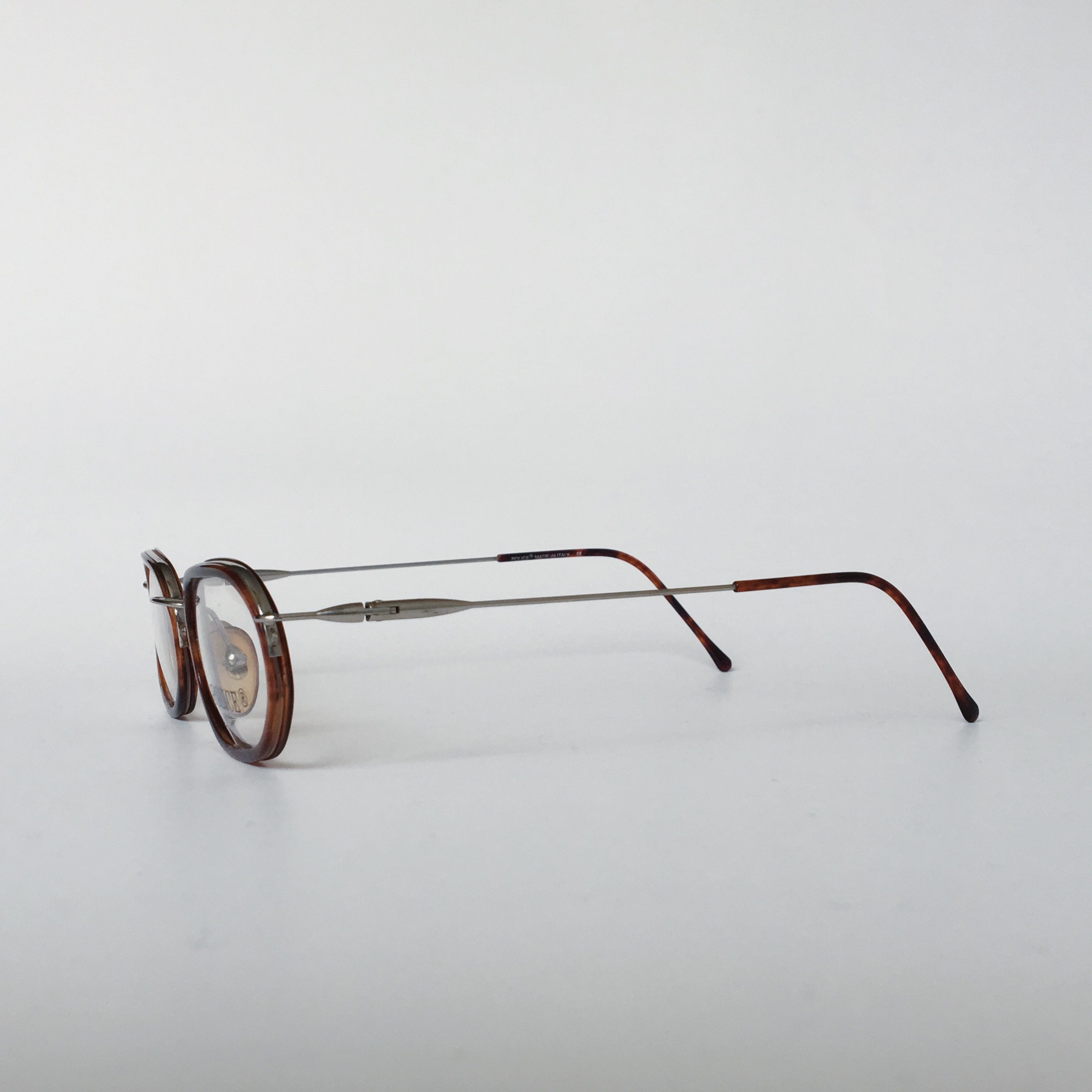 Vintage Police Vintage Square Glasses Tortoise/Silver Optical 90s Size ONE SIZE - 4 Thumbnail