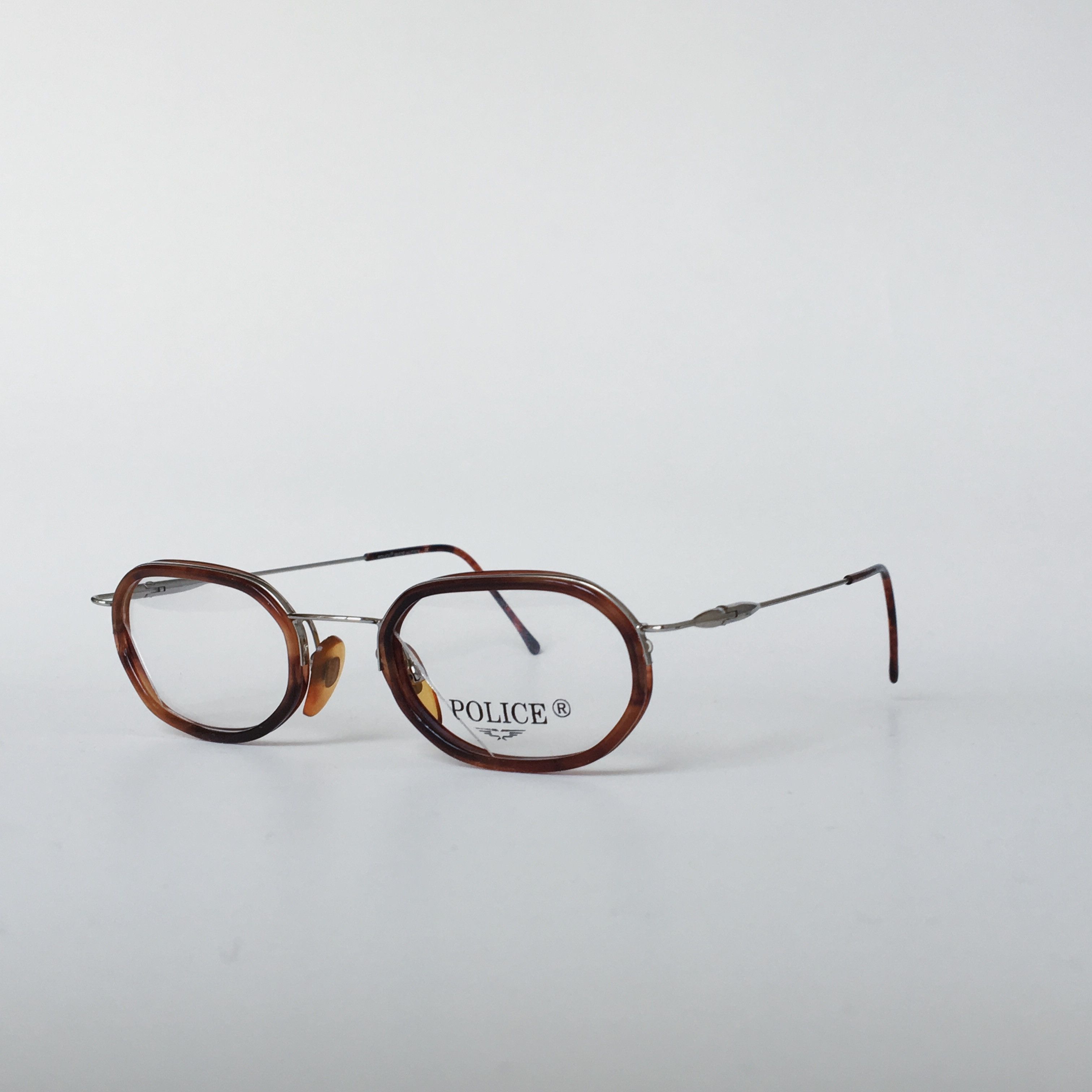 Vintage Police Vintage Square Glasses Tortoise/Silver Optical 90s Size ONE SIZE - 2 Thumbnail