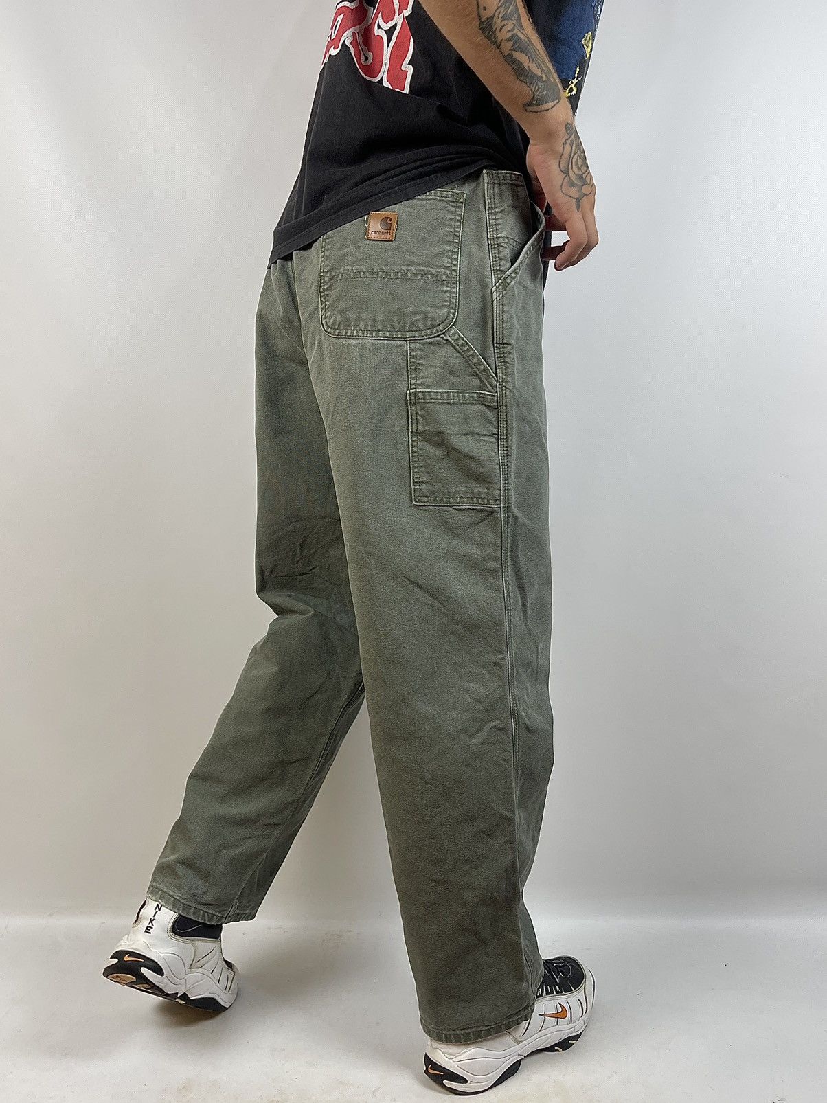 Carhartt Vintage Carhartt Single Knee Green Khaki Cargo Pants Size US 40 / EU 56 - 1 Thumbnail