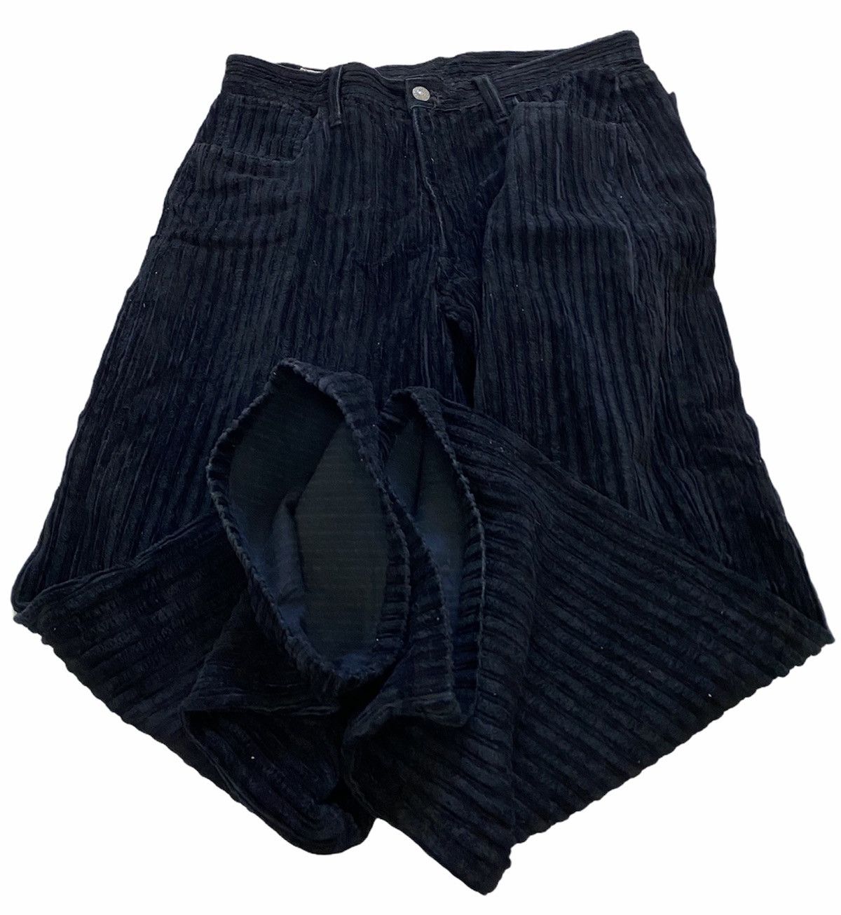 Blue Blue Japan Blue Way Japan Corduroy Baggy Crop Pants Size US 33 - 5 Thumbnail