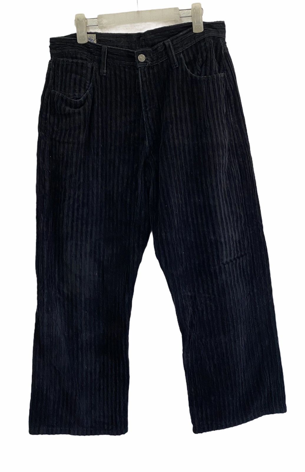 Blue Blue Japan Blue Way Japan Corduroy Baggy Crop Pants Size US 33 - 3 Thumbnail