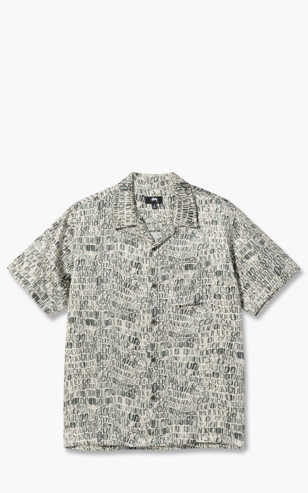 RARE STUSSY CROC PATTERN SILK SHIRT