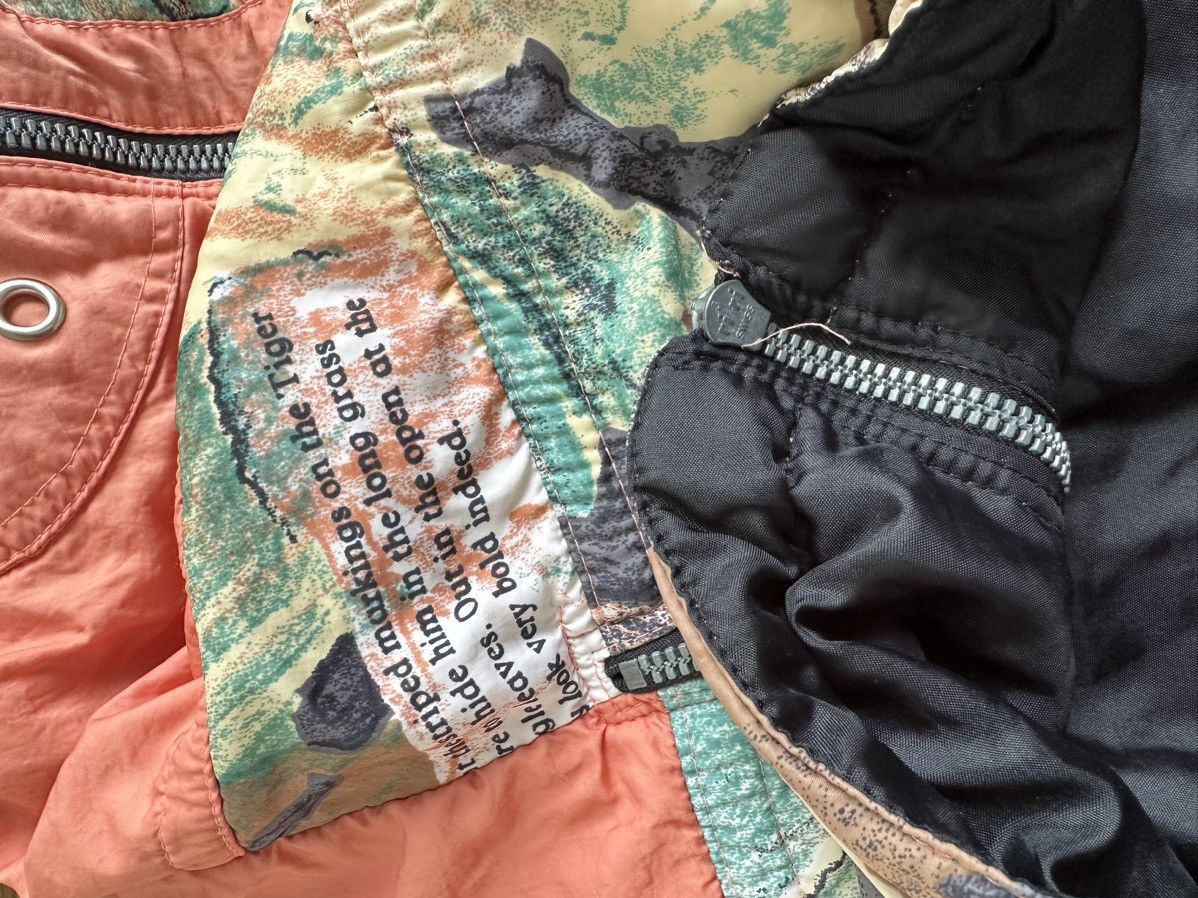 Vintage Vintage 90s Tiger Print Bomber Jacket Anorak Rare Riri Size US XL / EU 56 / 4 - 16 Thumbnail