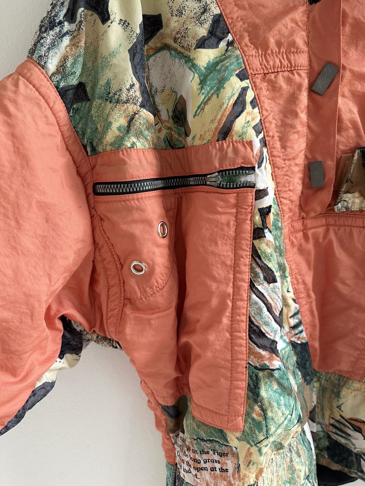 Vintage Vintage 90s Tiger Print Bomber Jacket Anorak Rare Riri Size US XL / EU 56 / 4 - 8 Thumbnail