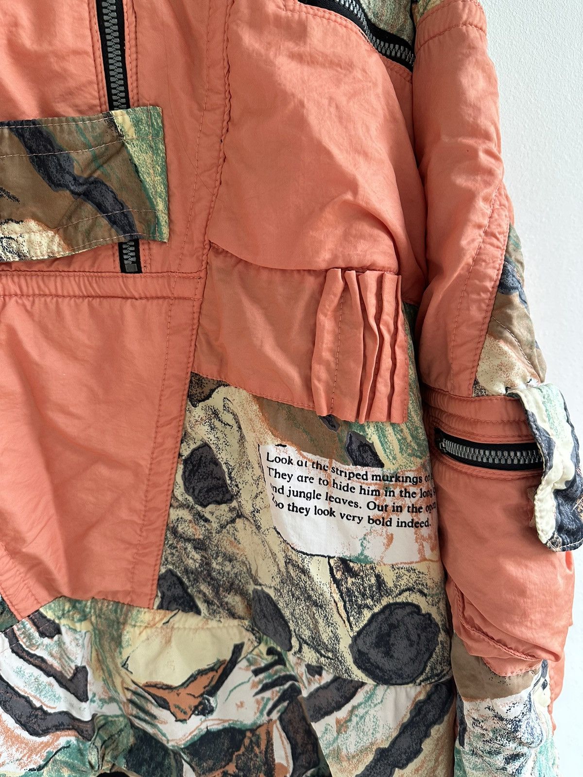 Vintage Vintage 90s Tiger Print Bomber Jacket Anorak Rare Riri Size US XL / EU 56 / 4 - 4 Thumbnail
