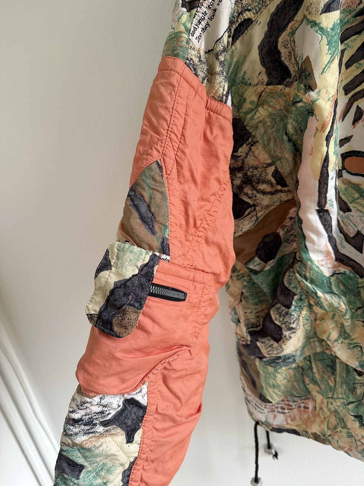 Vintage Vintage 90s Tiger Print Bomber Jacket Anorak Rare Riri Size US XL / EU 56 / 4 - 12 Thumbnail