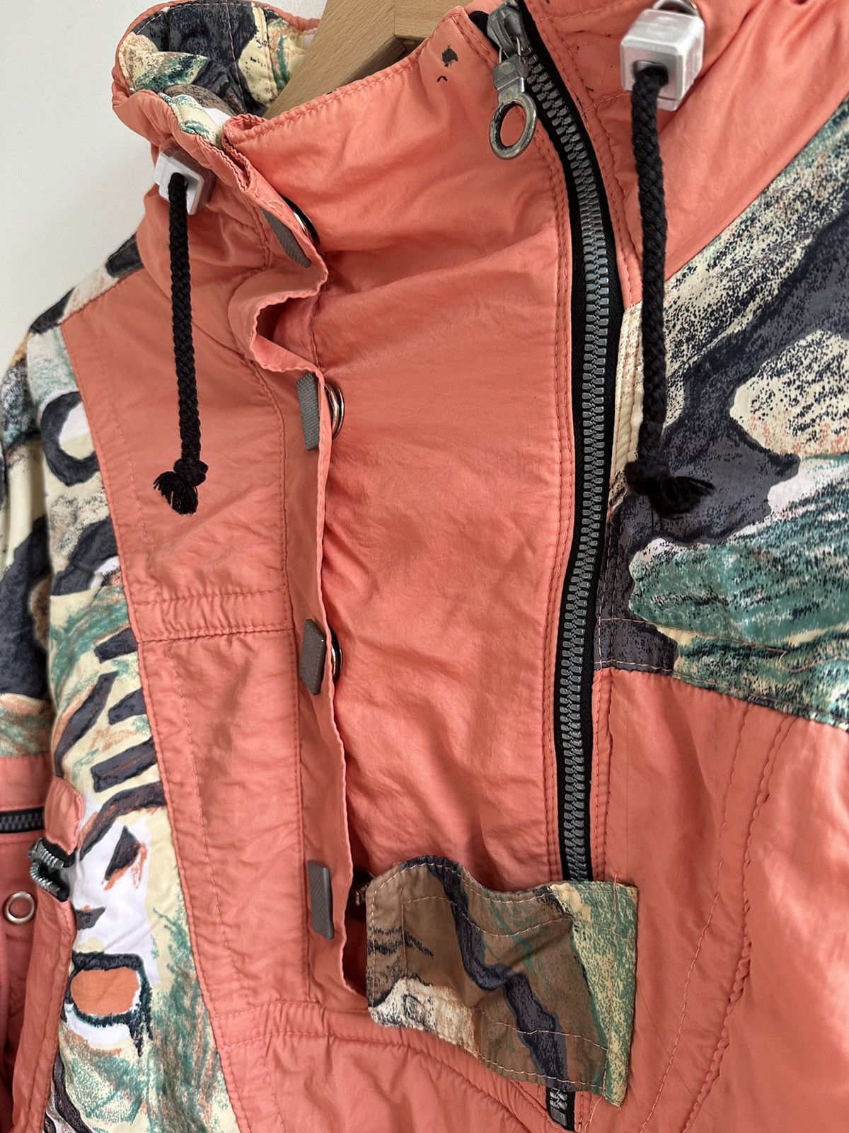 Vintage Vintage 90s Tiger Print Bomber Jacket Anorak Rare Riri Size US XL / EU 56 / 4 - 6 Thumbnail