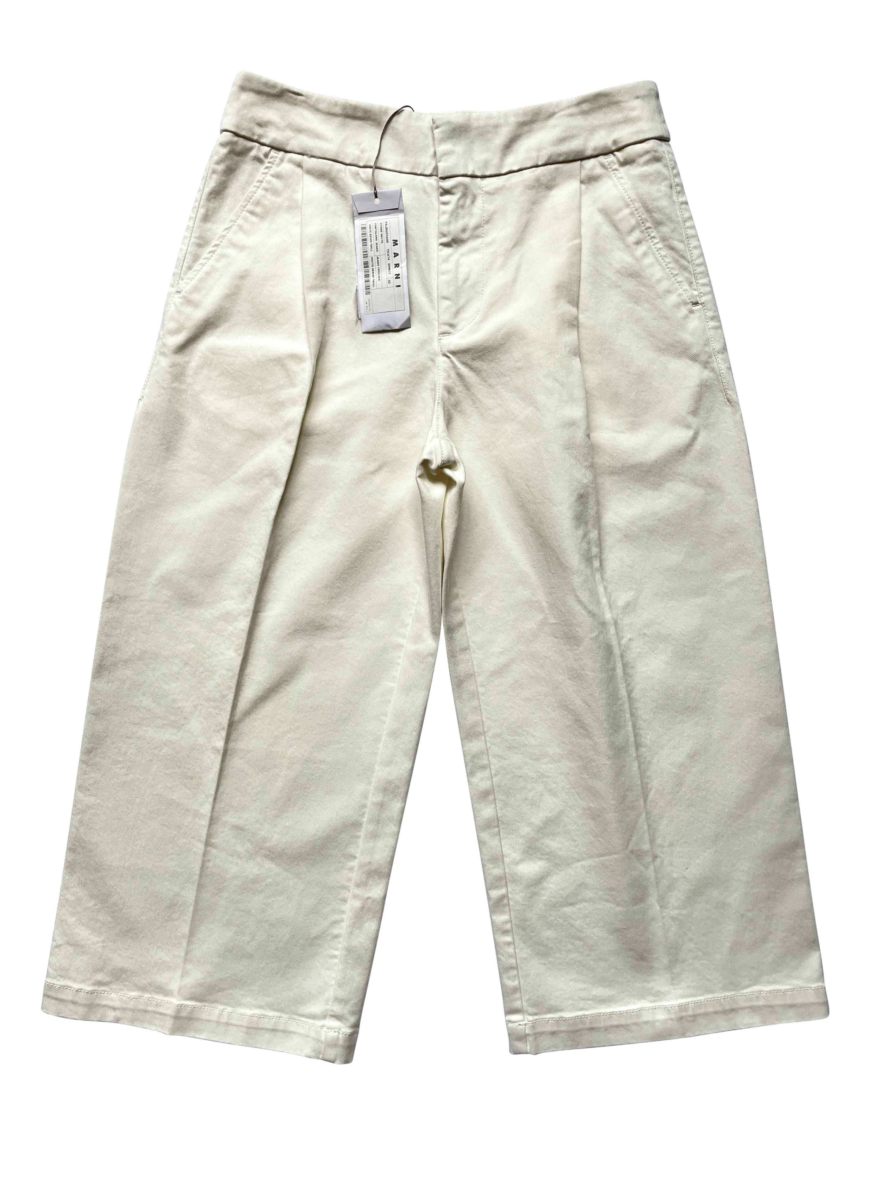 Marni ⚡️QUICK SALE⚡️Marni Stone White Wide Leg Pants Trousers Size 31" - 1 Thumbnail