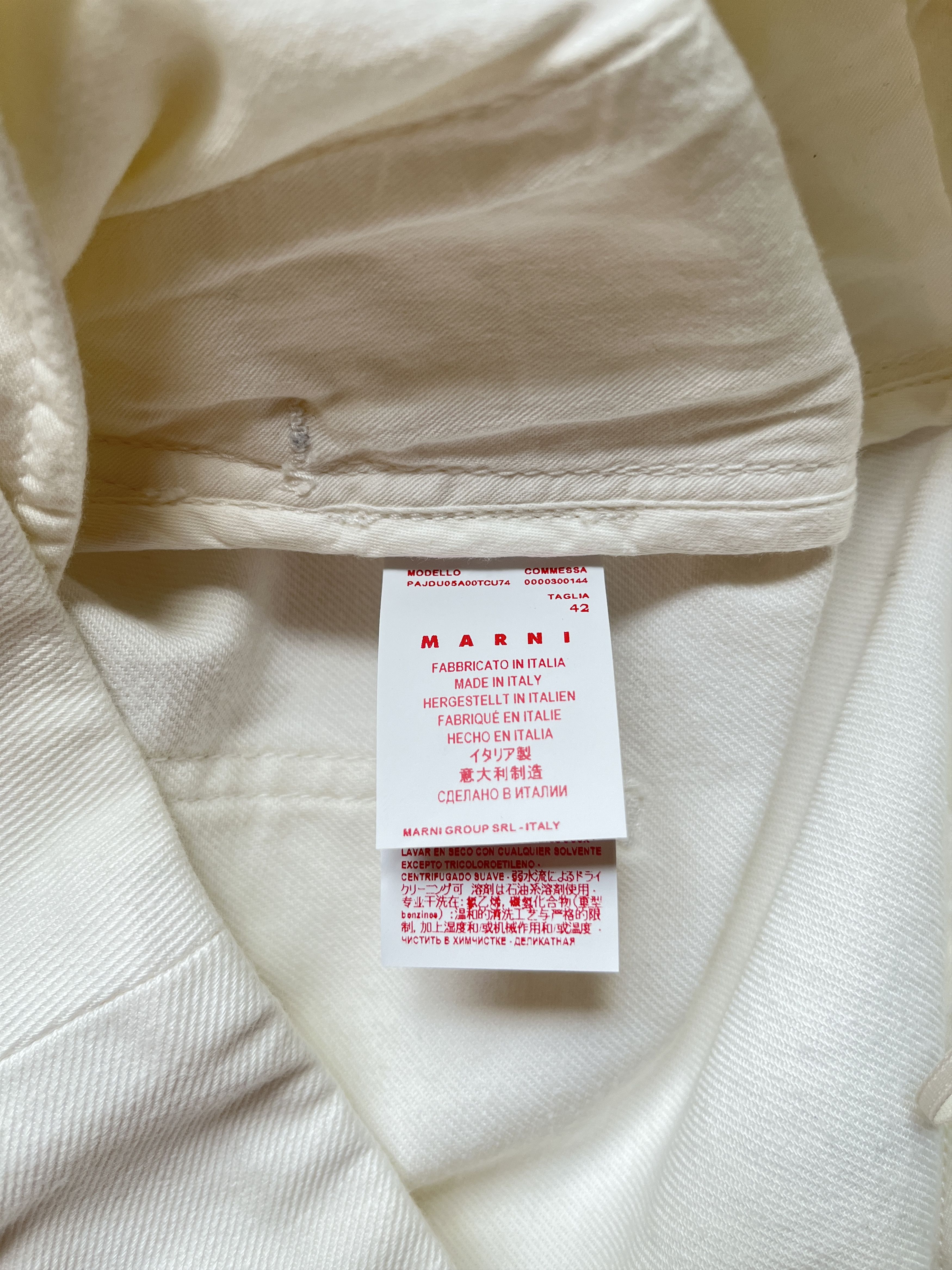 Marni ⚡️QUICK SALE⚡️Marni Stone White Wide Leg Pants Trousers Size 31" - 4 Thumbnail