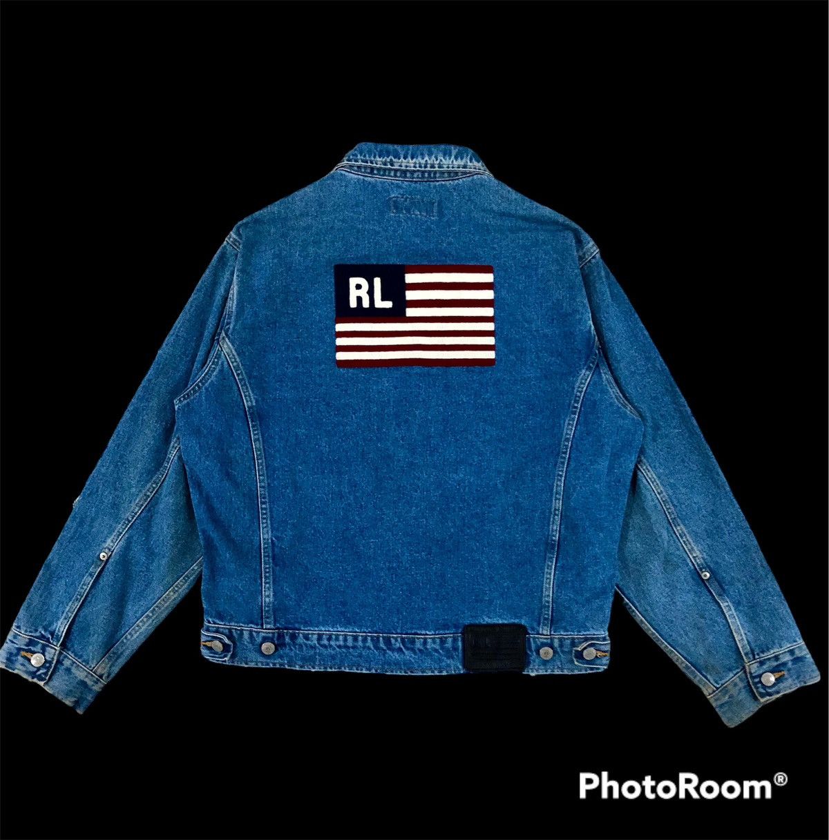 Ralph lauren american flag best sale denim jacket