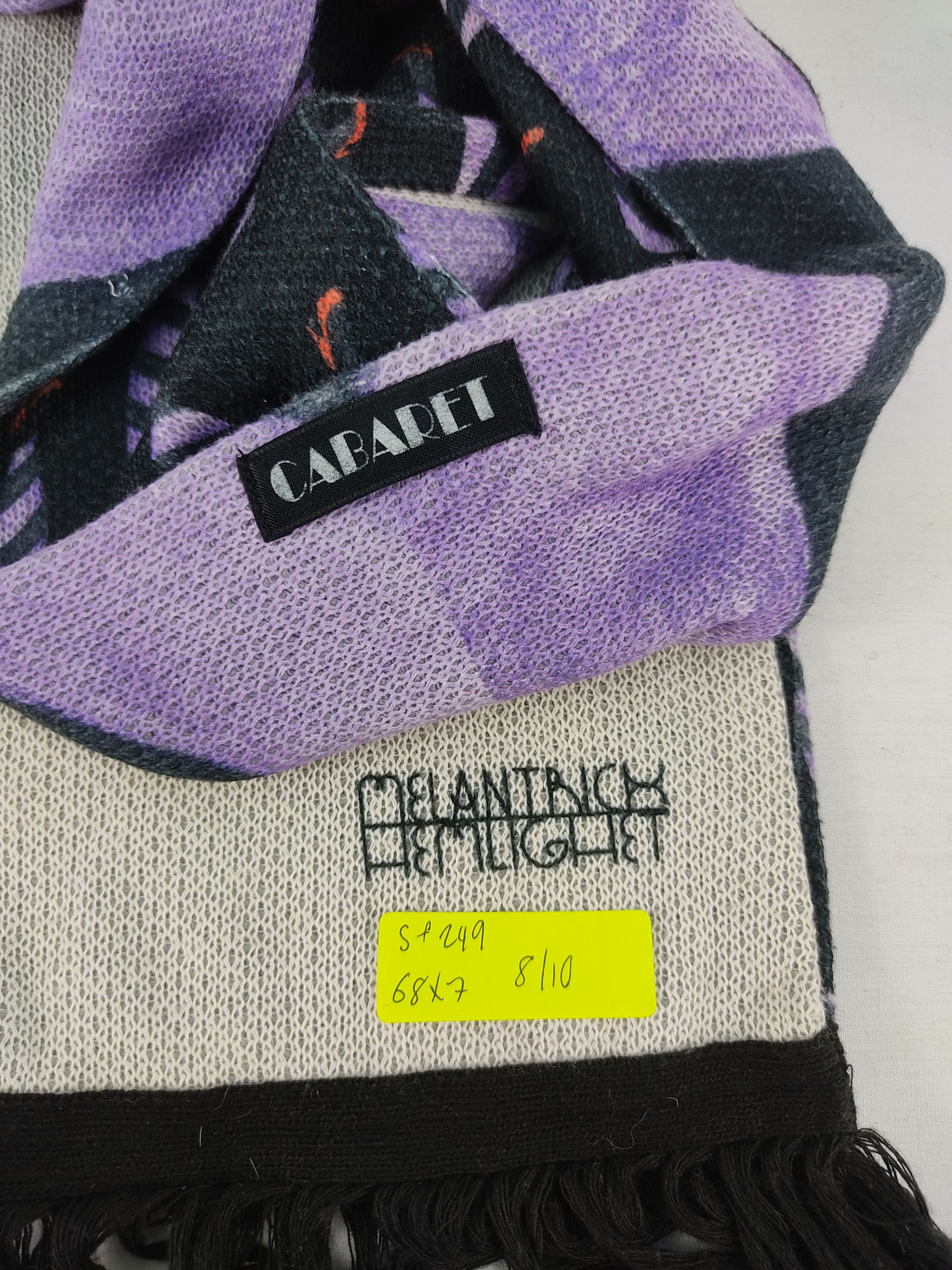 Japanese Brand Vintage Melantrick Hemlighet Cabaret Scarf/Muffler/Neckwear Size ONE SIZE - 9 Thumbnail