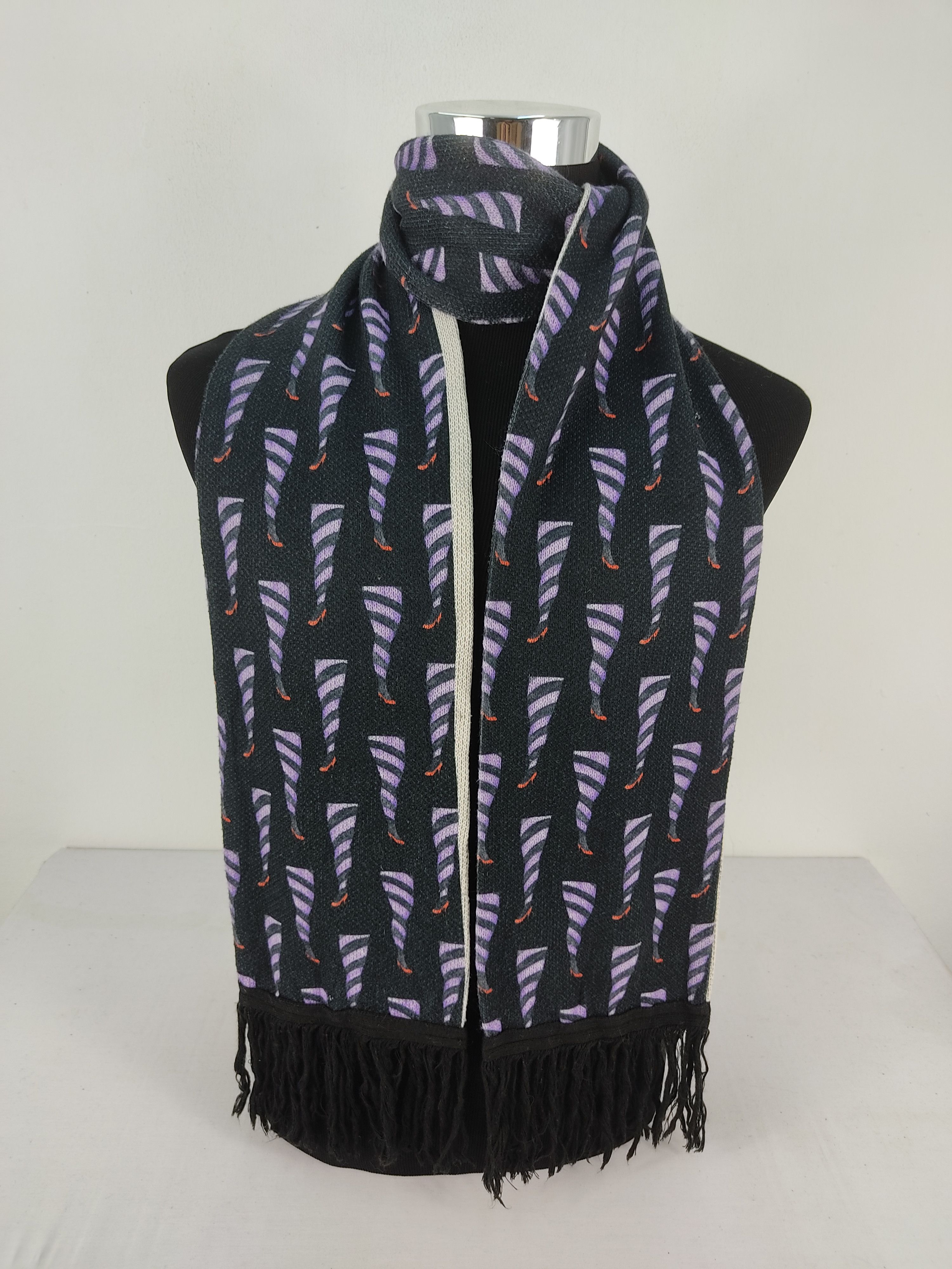 Japanese Brand Vintage Melantrick Hemlighet Cabaret Scarf/Muffler/Neckwear Size ONE SIZE - 4 Thumbnail