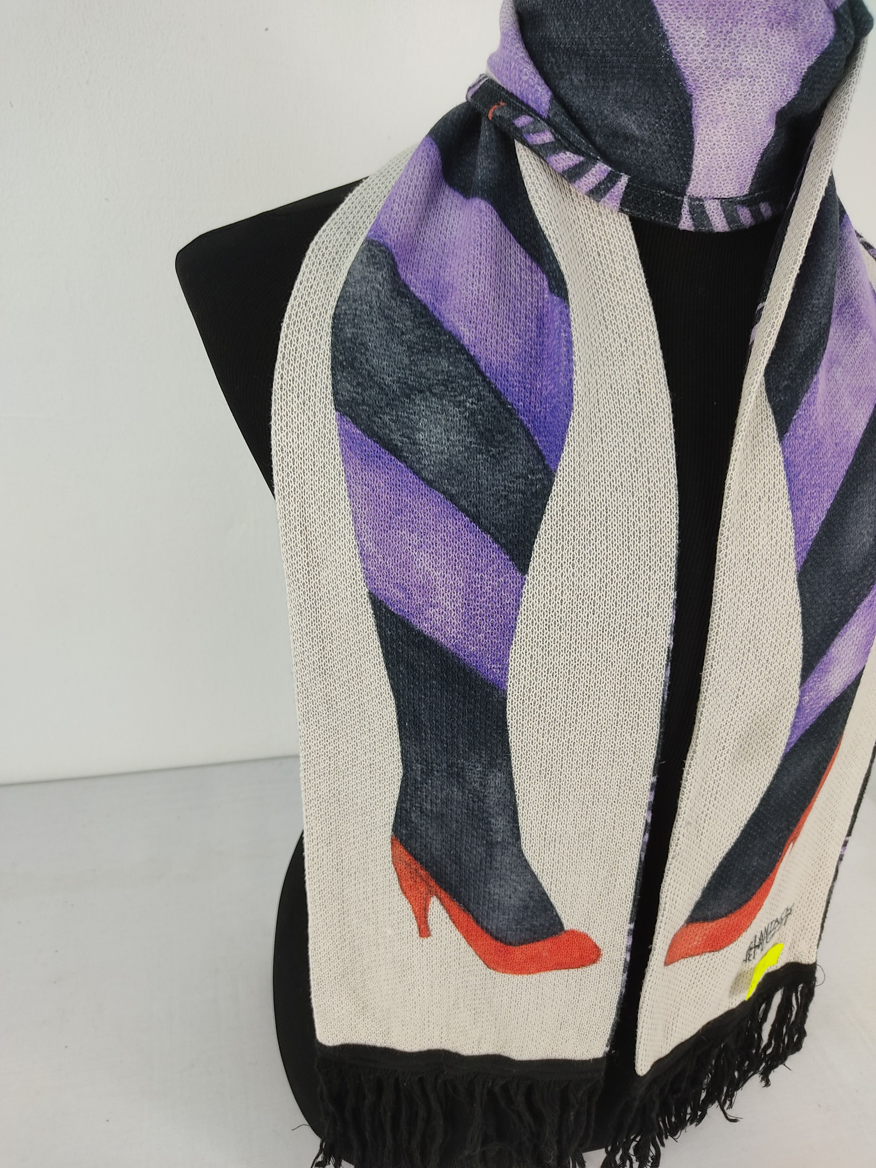 Japanese Brand Vintage Melantrick Hemlighet Cabaret Scarf/Muffler/Neckwear Size ONE SIZE - 2 Thumbnail