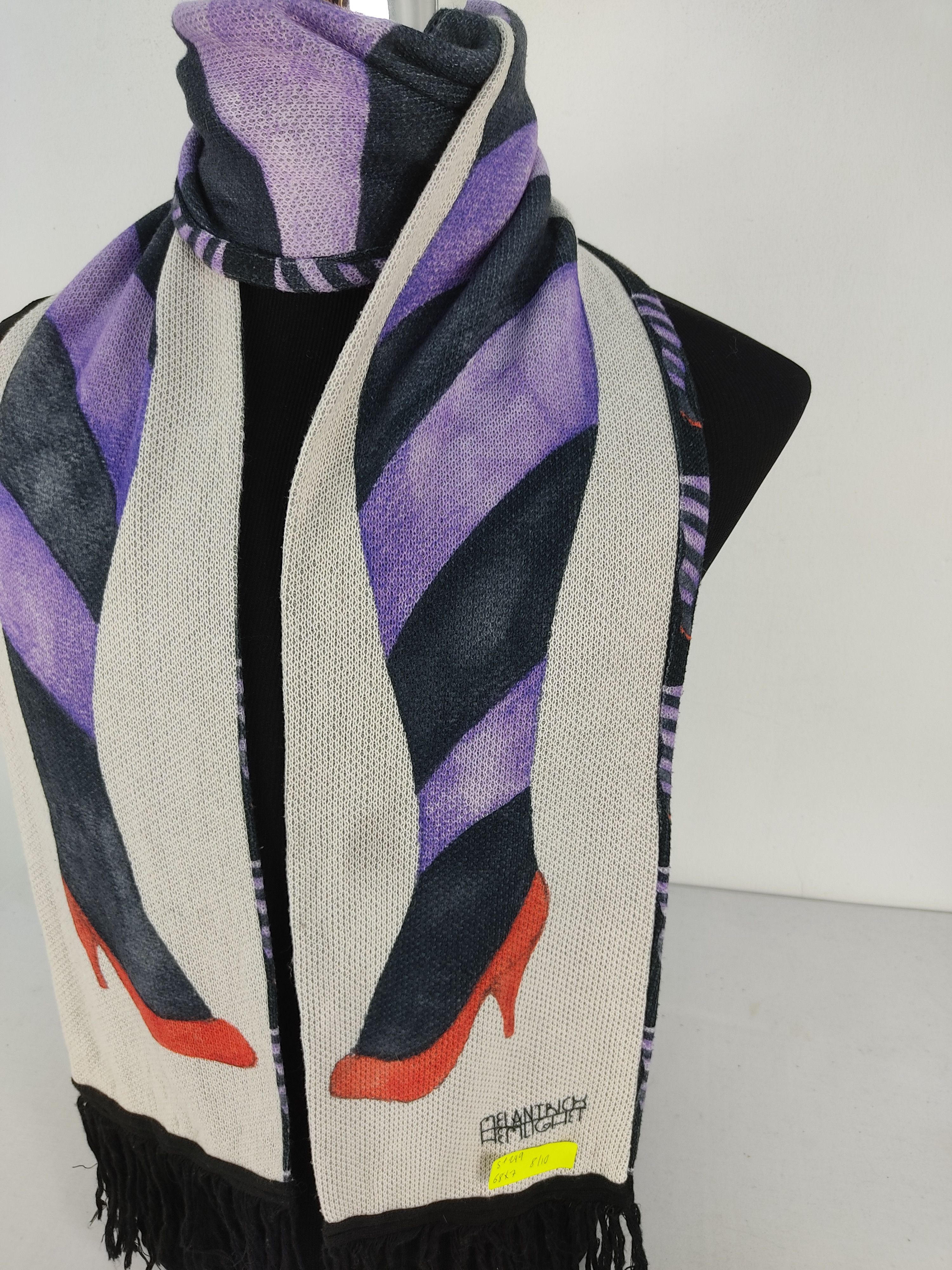 Japanese Brand Vintage Melantrick Hemlighet Cabaret Scarf/Muffler/Neckwear Size ONE SIZE - 3 Thumbnail