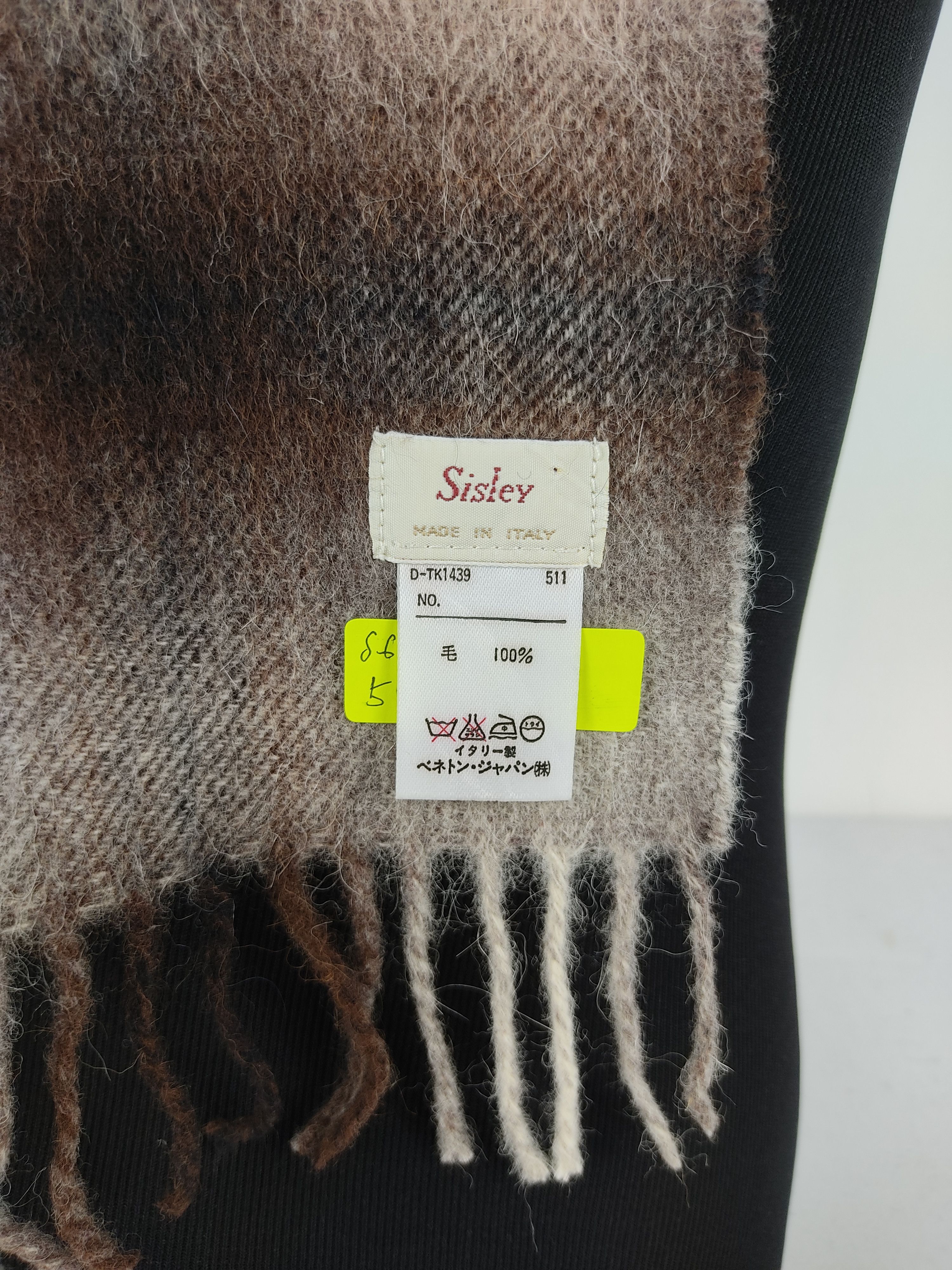 Sisley × Vintage Vintage Sisley Scarf / Muffler / Neckwear Size ONE SIZE - 4 Thumbnail