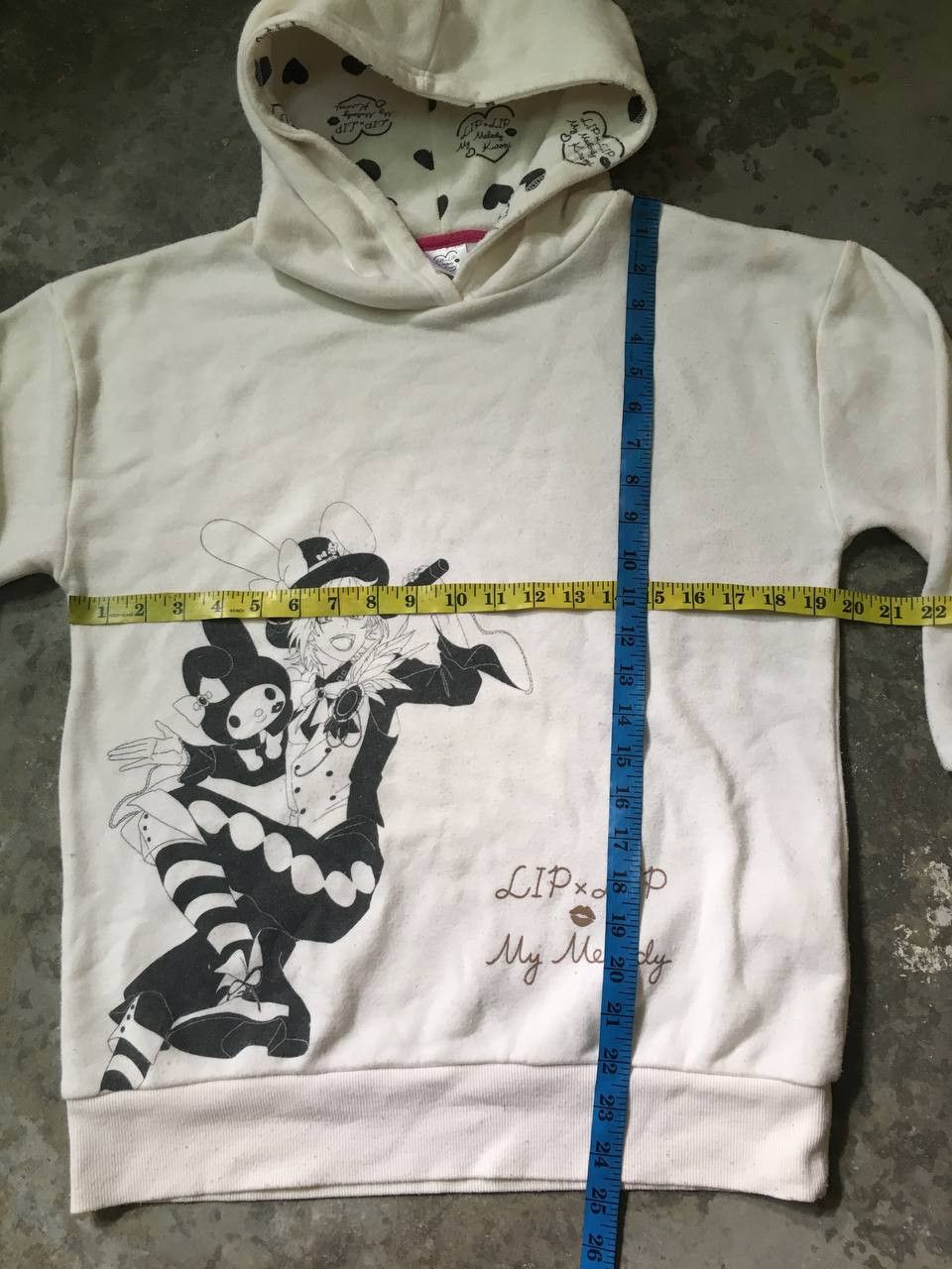 Anime × Japanese Brand Vintage Anime Kuromi Lip x Lip My Melody Hoodie Size US S / EU 44-46 / 1 - 8 Thumbnail