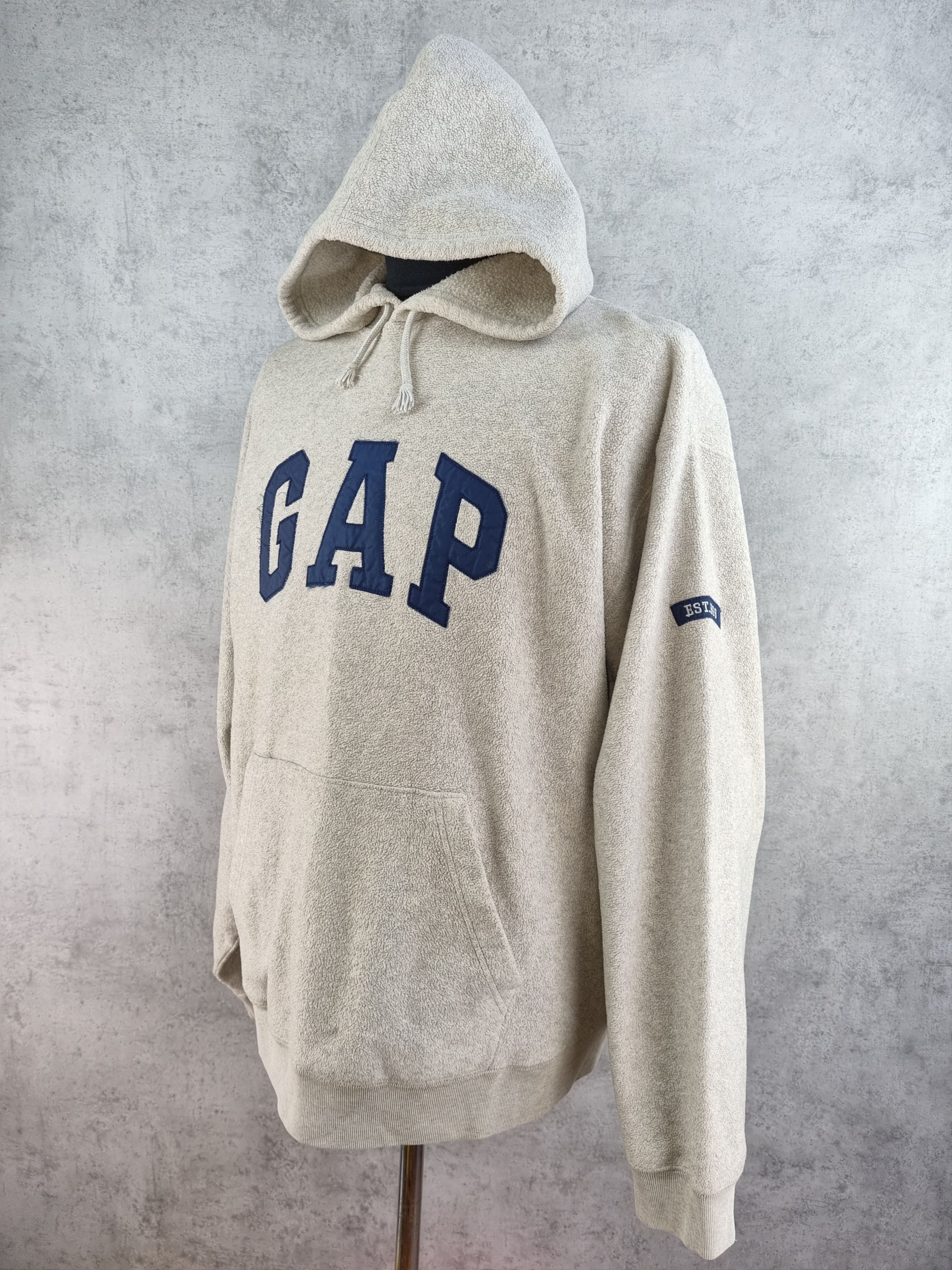 Gap × Vintage 90s Fleece GAP Spellout Logo Vintage Hoodie Size US XL / EU 56 / 4 - 5 Thumbnail
