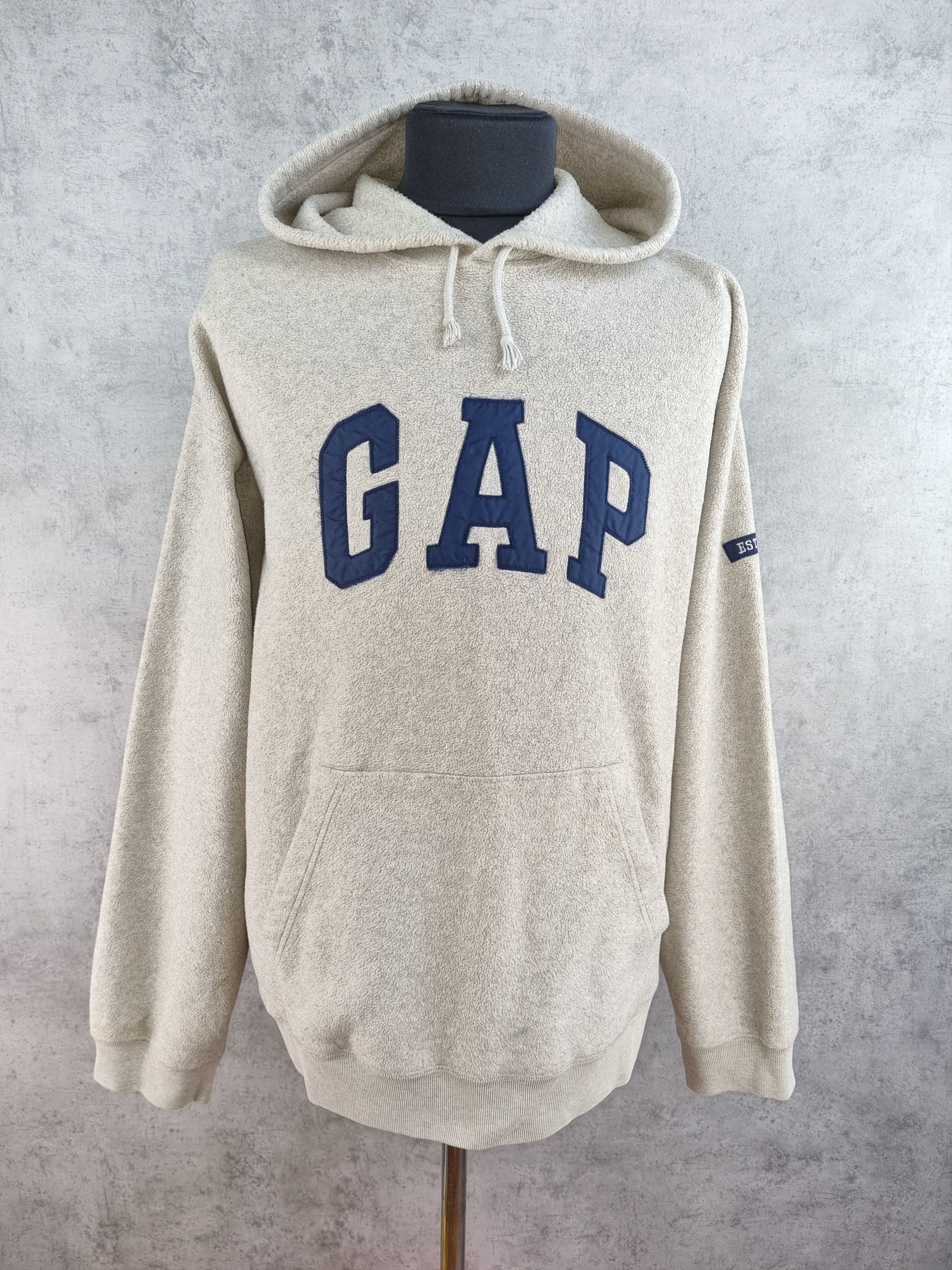 Gap × Vintage 90s Fleece GAP Spellout Logo Vintage Hoodie Size US XL / EU 56 / 4 - 18 Thumbnail