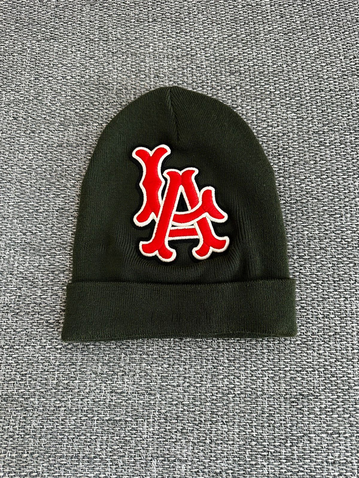 Pre-owned Gucci X Los Angeles Dodgers La Beanie -! In Deep Green