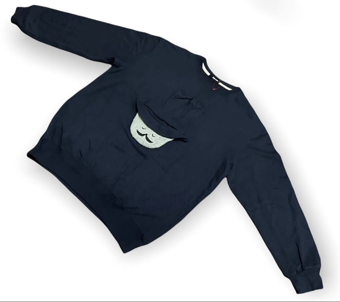 Issey Miyake Ne-Net Issey Miyake Iconic Moustache Gentleman Sweatshirt Size US L / EU 52-54 / 3 - 6 Thumbnail