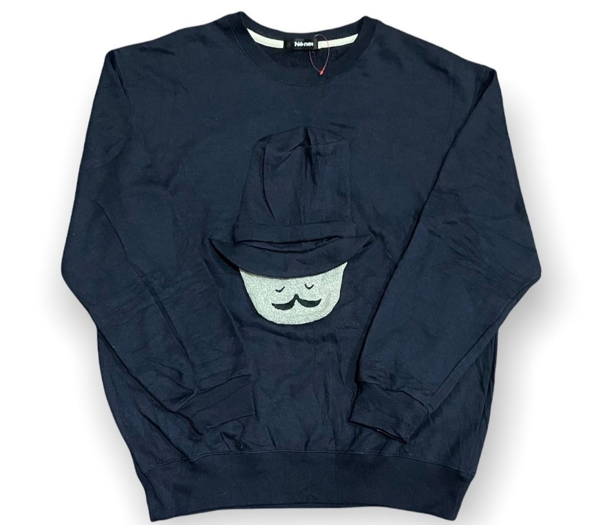 Issey Miyake Ne-Net Issey Miyake Iconic Moustache Gentleman Sweatshirt Size US L / EU 52-54 / 3 - 1 Thumbnail