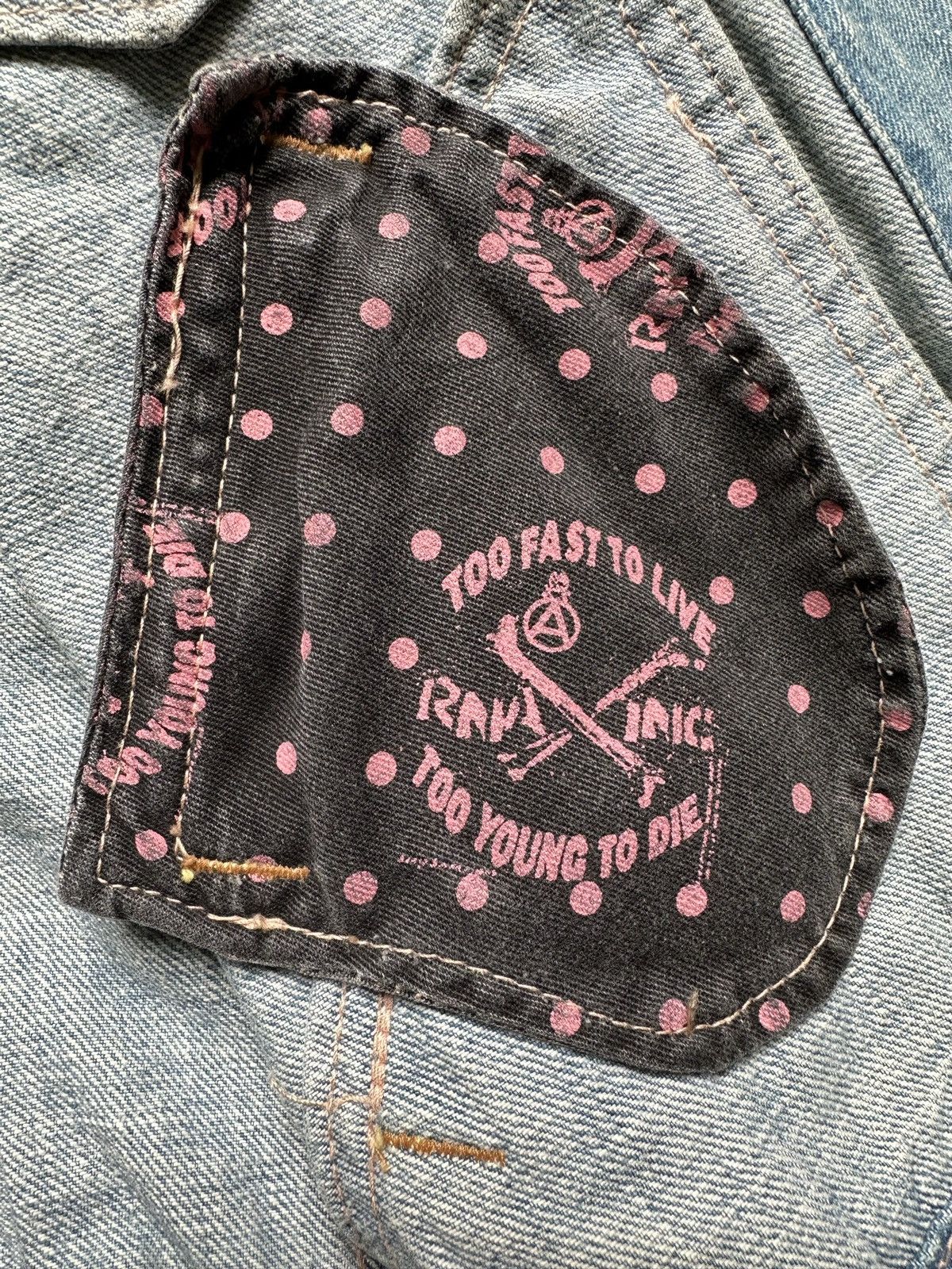 20471120 00's RNA Inc. anarchy denim jacket Size US S / EU 44-46 / 1 - 12 Thumbnail