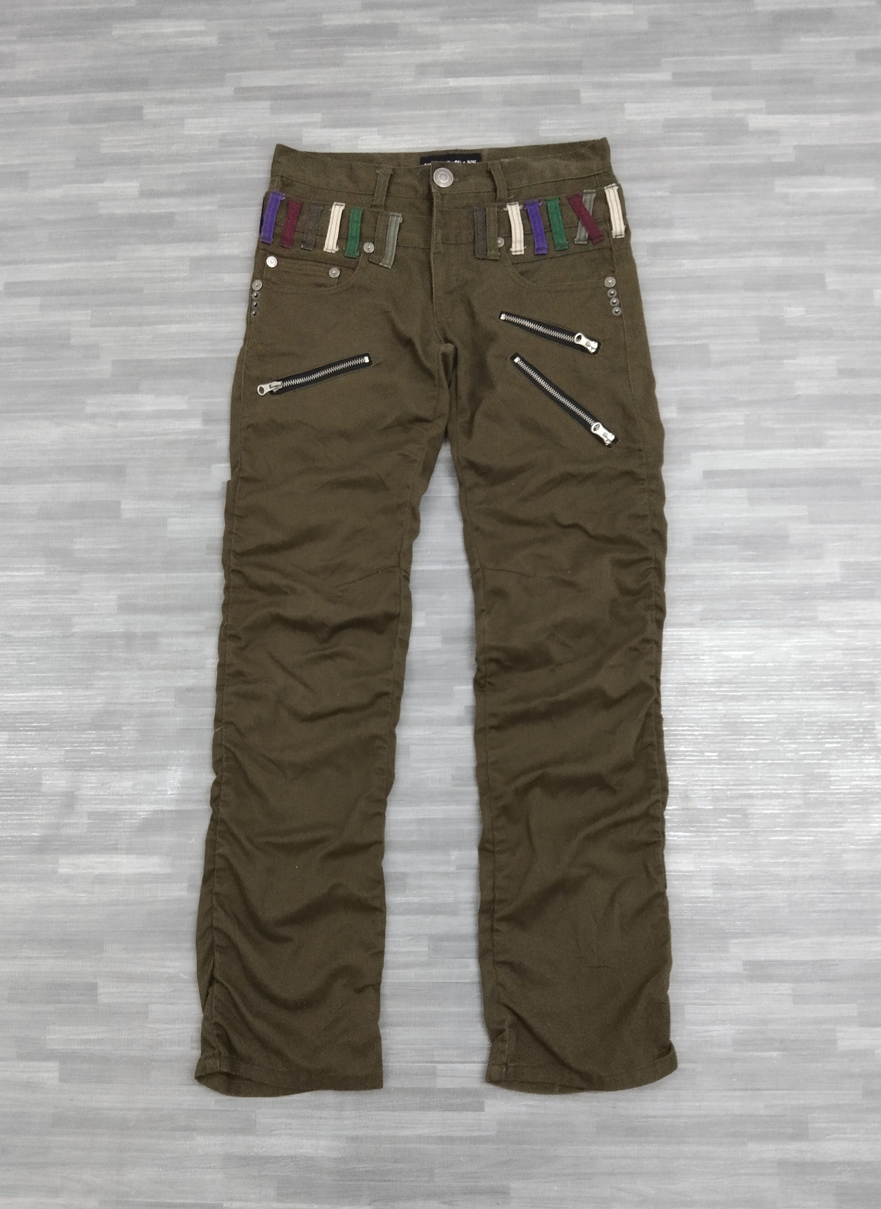 Japanese Brand TOKYO FASHION NYLAUS DOUBLE WAIST ZIPPER PANTS Size US 30 / EU 46 - 2 Thumbnail