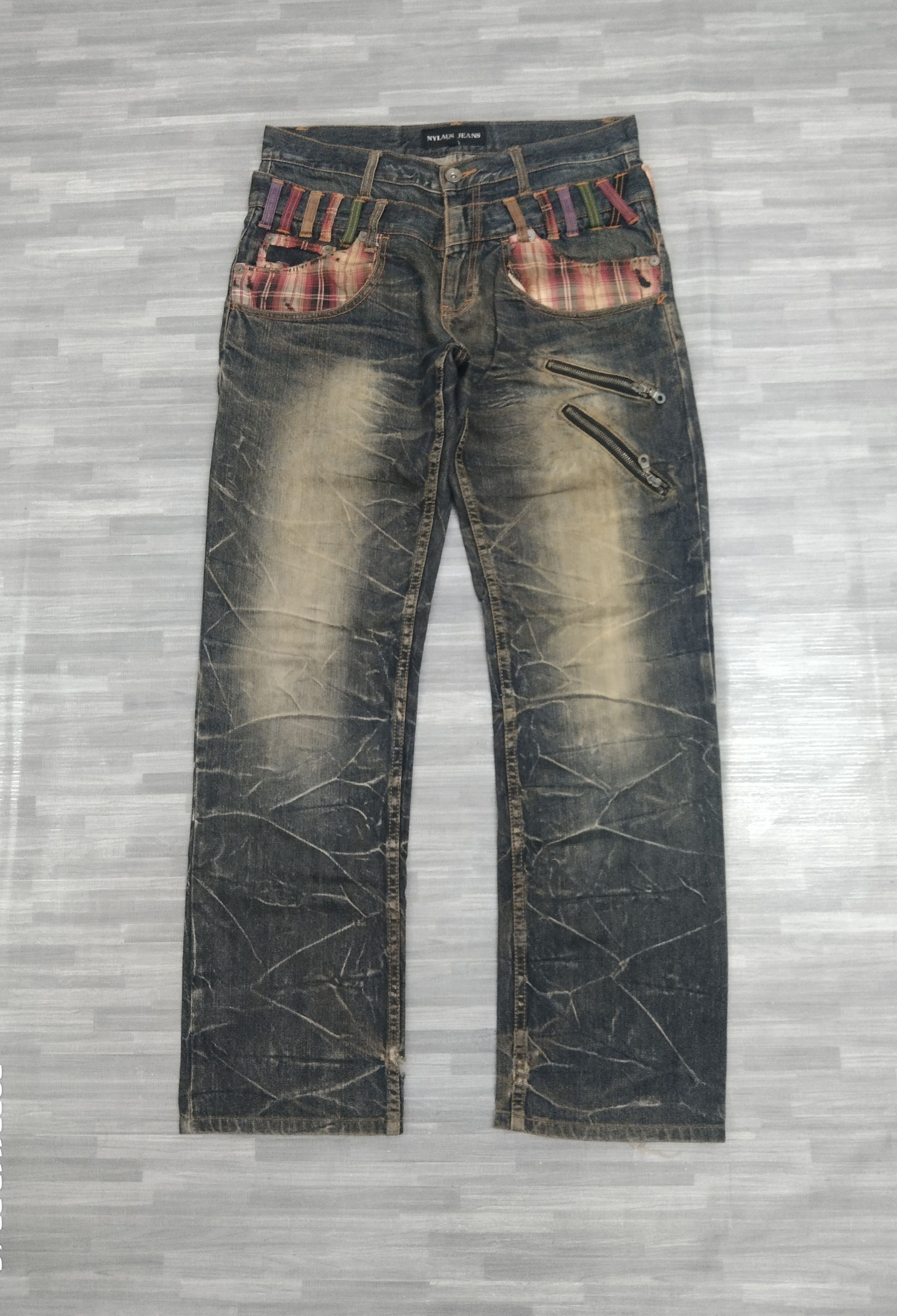 If Six Was Nine × Rusty SUPER SICK🔥 RUSTY DOUBLE WAIST NYLAUS DENIM PANTS Size US 32 / EU 48 - 1 Thumbnail