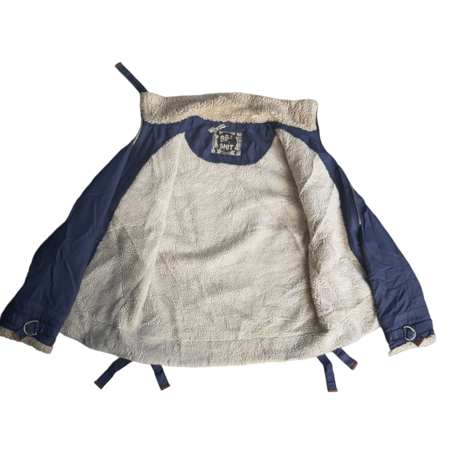 image of 99Is x Vintage is Sherpa Hardcore Jacket in Navy, Men's (Size Medium)
