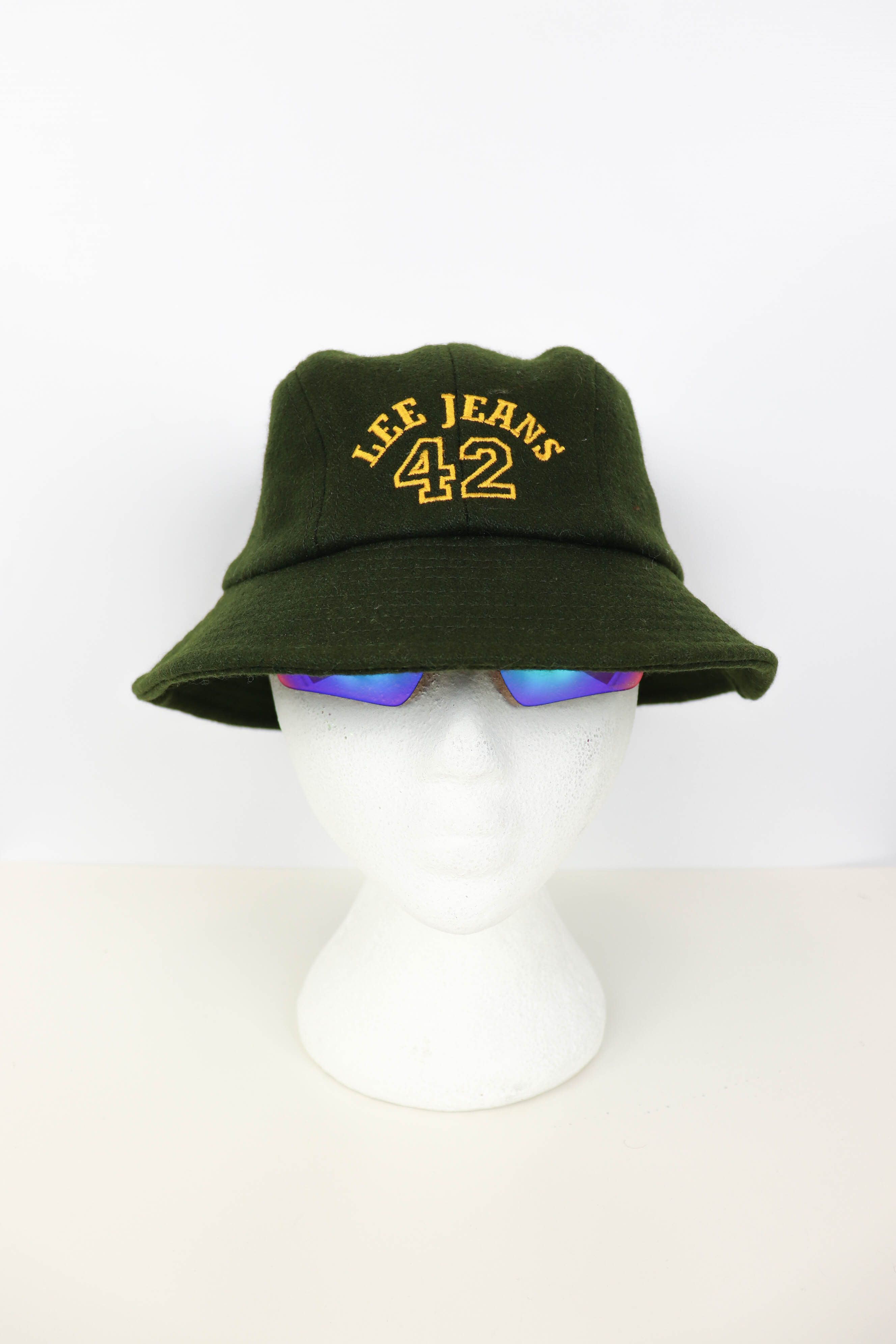 Lee Lee Jeans 42 Olive Green Wool Bucket Hat Size ONE SIZE - 1 Thumbnail