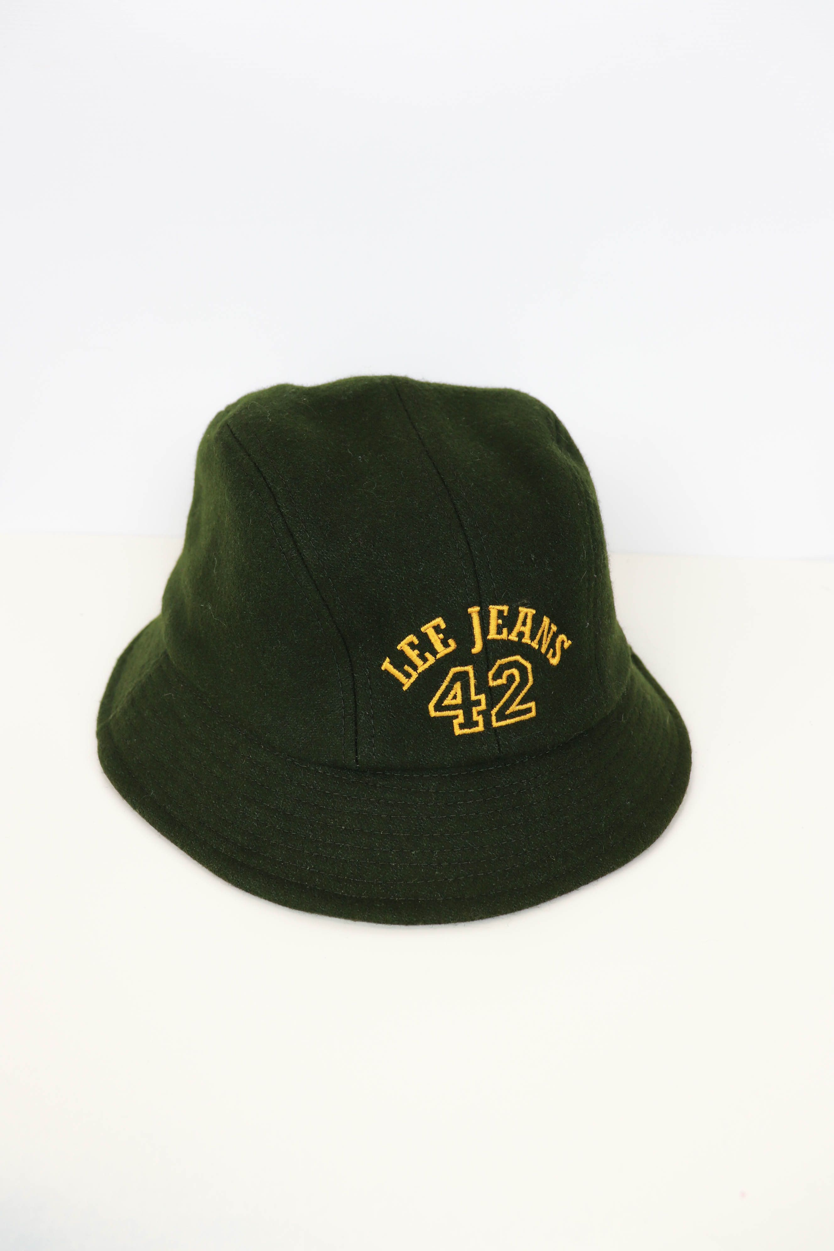 Lee Lee Jeans 42 Olive Green Wool Bucket Hat Size ONE SIZE - 4 Thumbnail