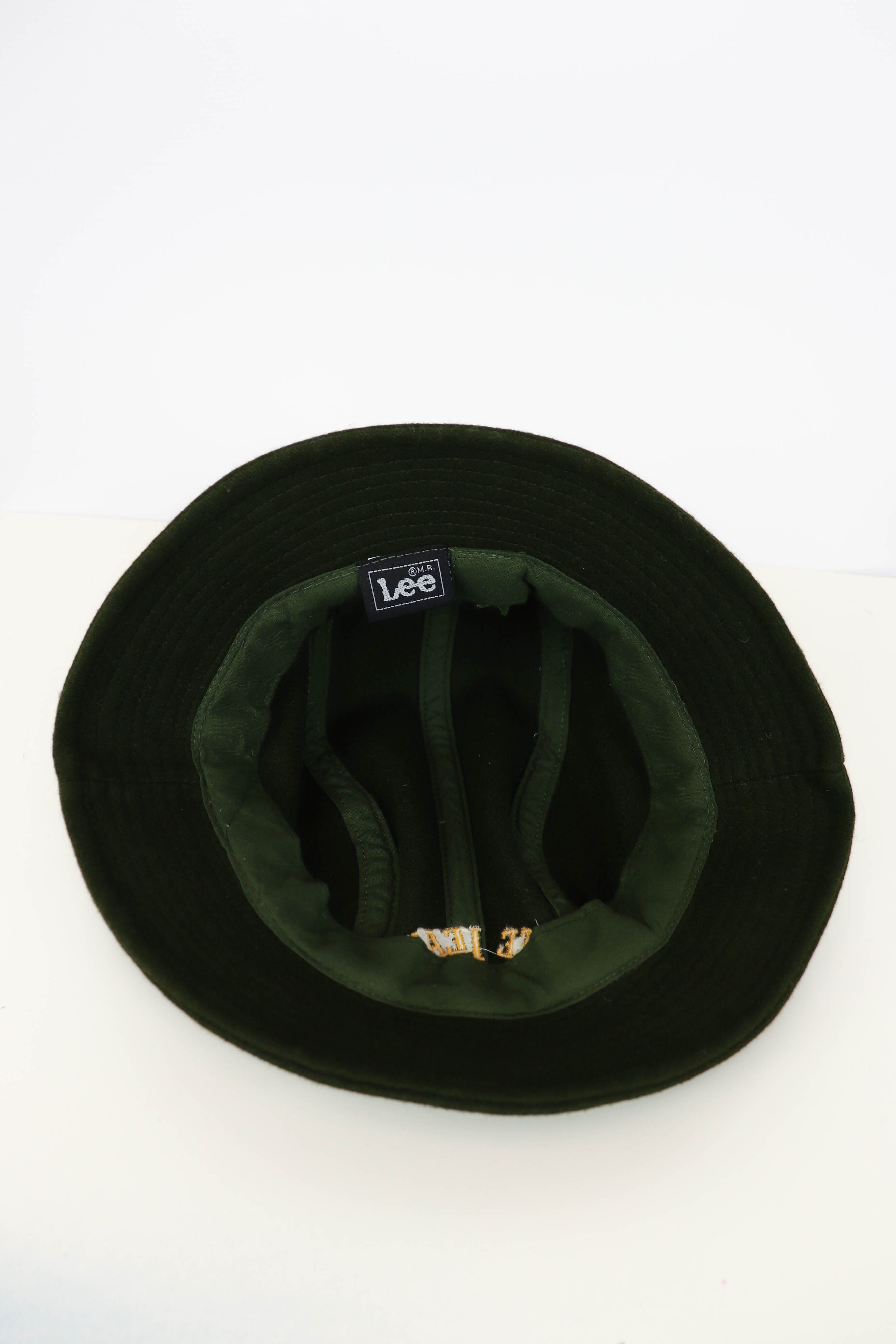 Lee Lee Jeans 42 Olive Green Wool Bucket Hat Size ONE SIZE - 7 Thumbnail