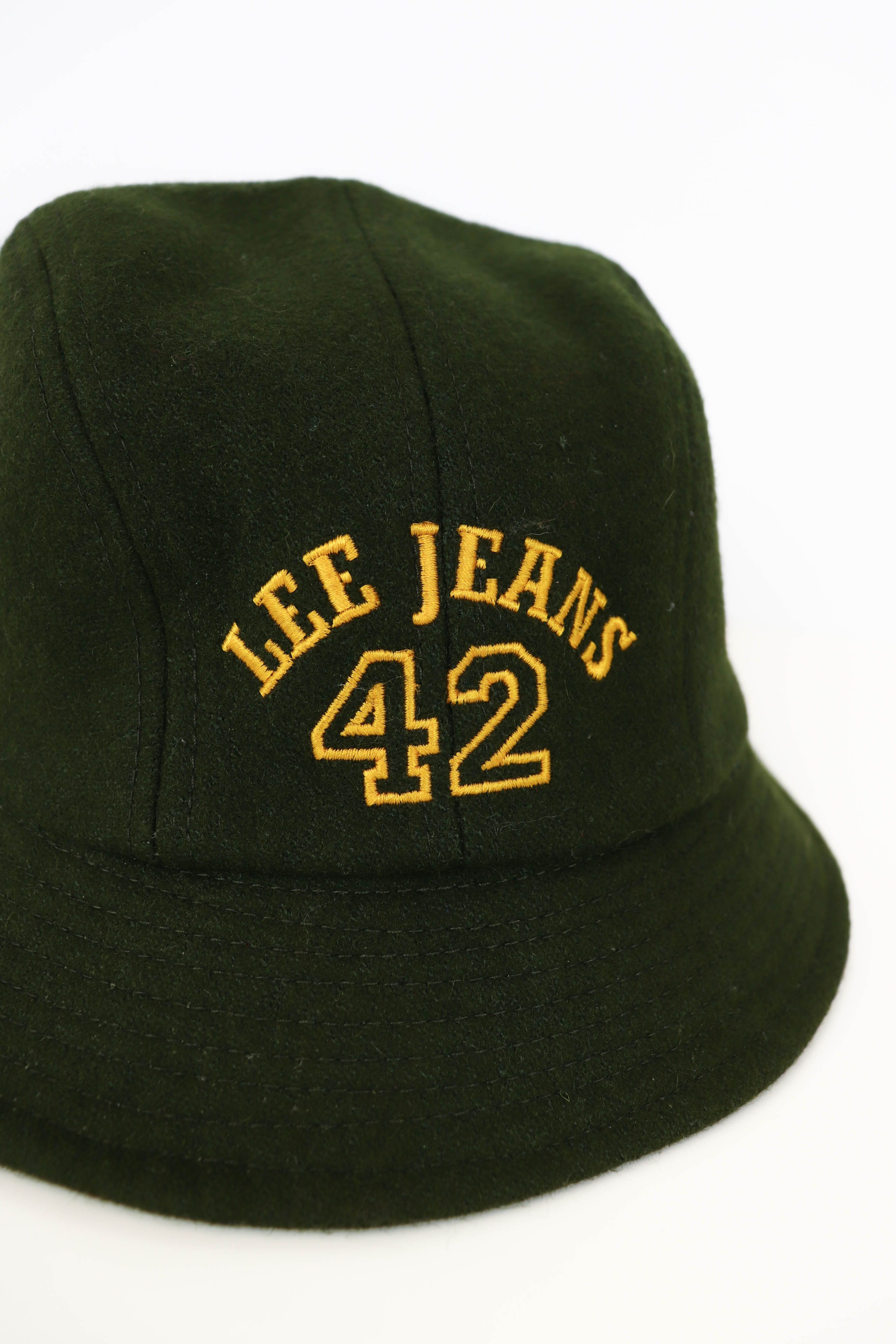 Lee Lee Jeans 42 Olive Green Wool Bucket Hat Size ONE SIZE - 5 Thumbnail