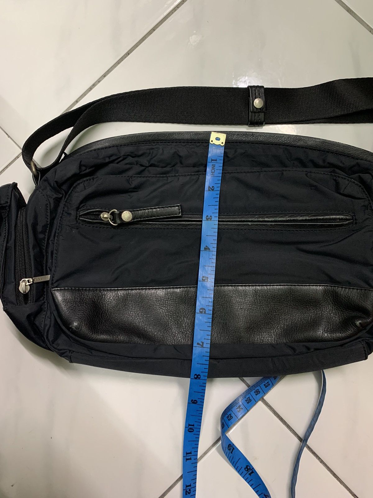 Y's × Y's for Men × Yohji Yamamoto Y’sacc Yohji Yamamoto CrossBody half leather Nylon Bag Size ONE SIZE - 16 Thumbnail