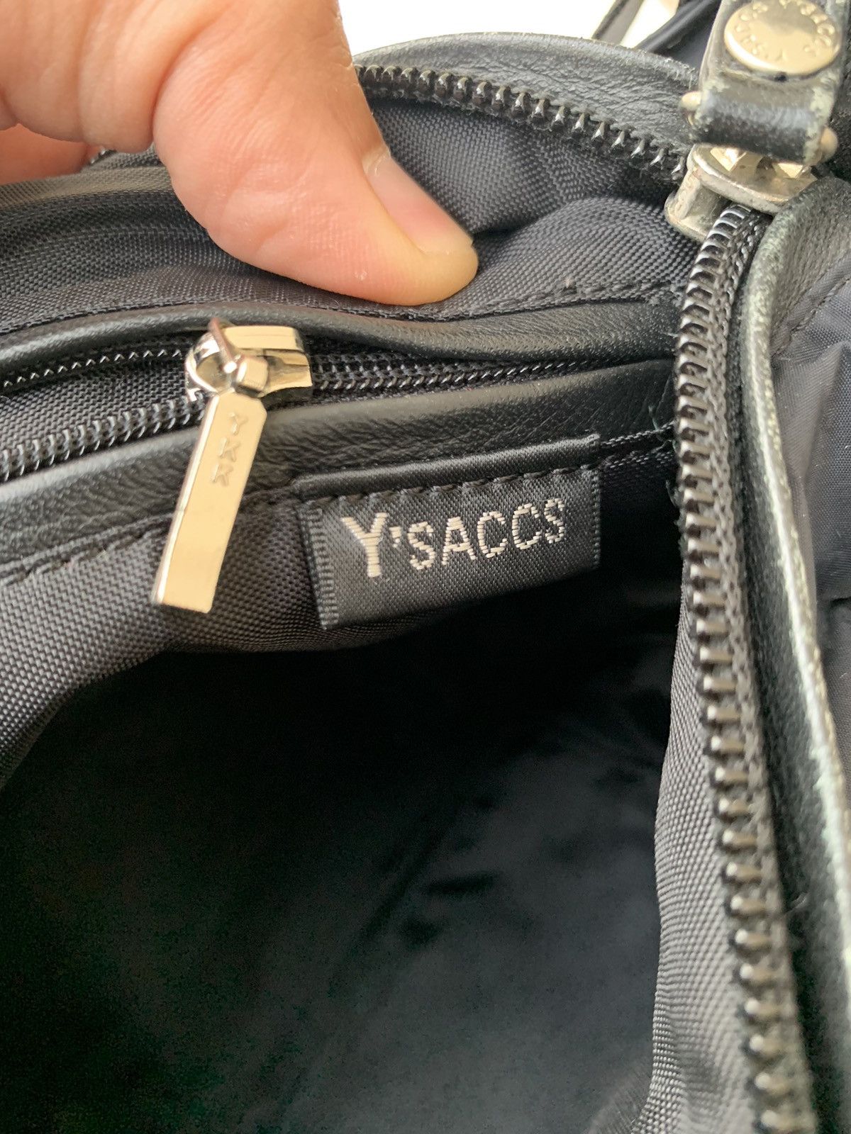 Y's × Y's for Men × Yohji Yamamoto Y’sacc Yohji Yamamoto CrossBody half leather Nylon Bag Size ONE SIZE - 10 Thumbnail