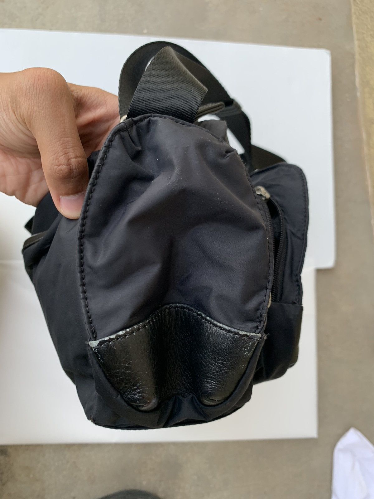 Y's × Y's for Men × Yohji Yamamoto Y’sacc Yohji Yamamoto CrossBody half leather Nylon Bag Size ONE SIZE - 13 Thumbnail