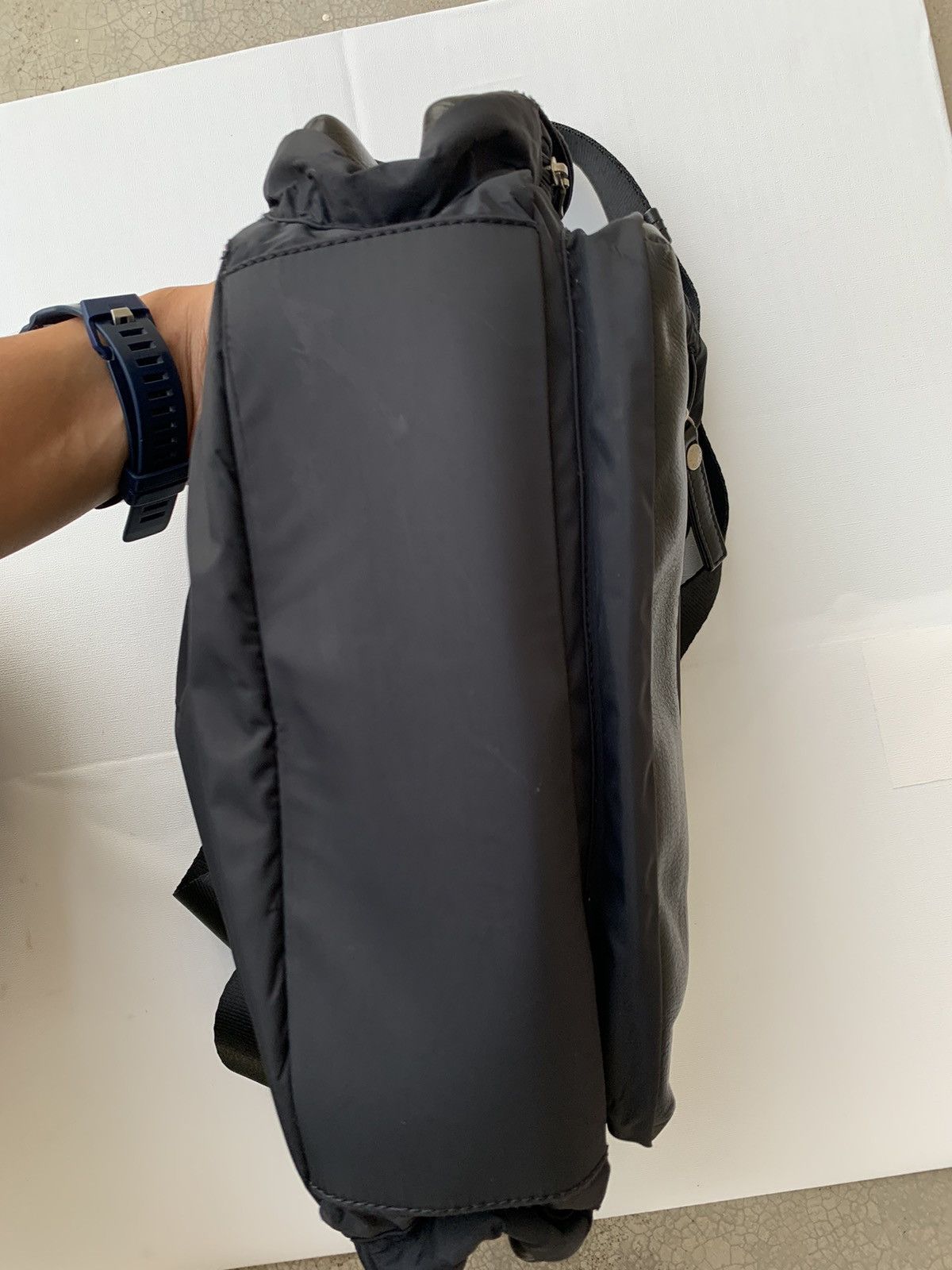 Y's × Y's for Men × Yohji Yamamoto Y’sacc Yohji Yamamoto CrossBody half leather Nylon Bag Size ONE SIZE - 14 Thumbnail