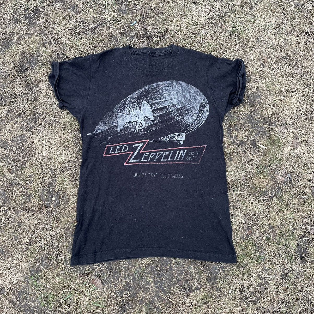 Vintage Vintage 90s Led Zeppelin Sun Faded Graphic Tee Grunge Slim L Size US L / EU 52-54 / 3 - 1 Thumbnail