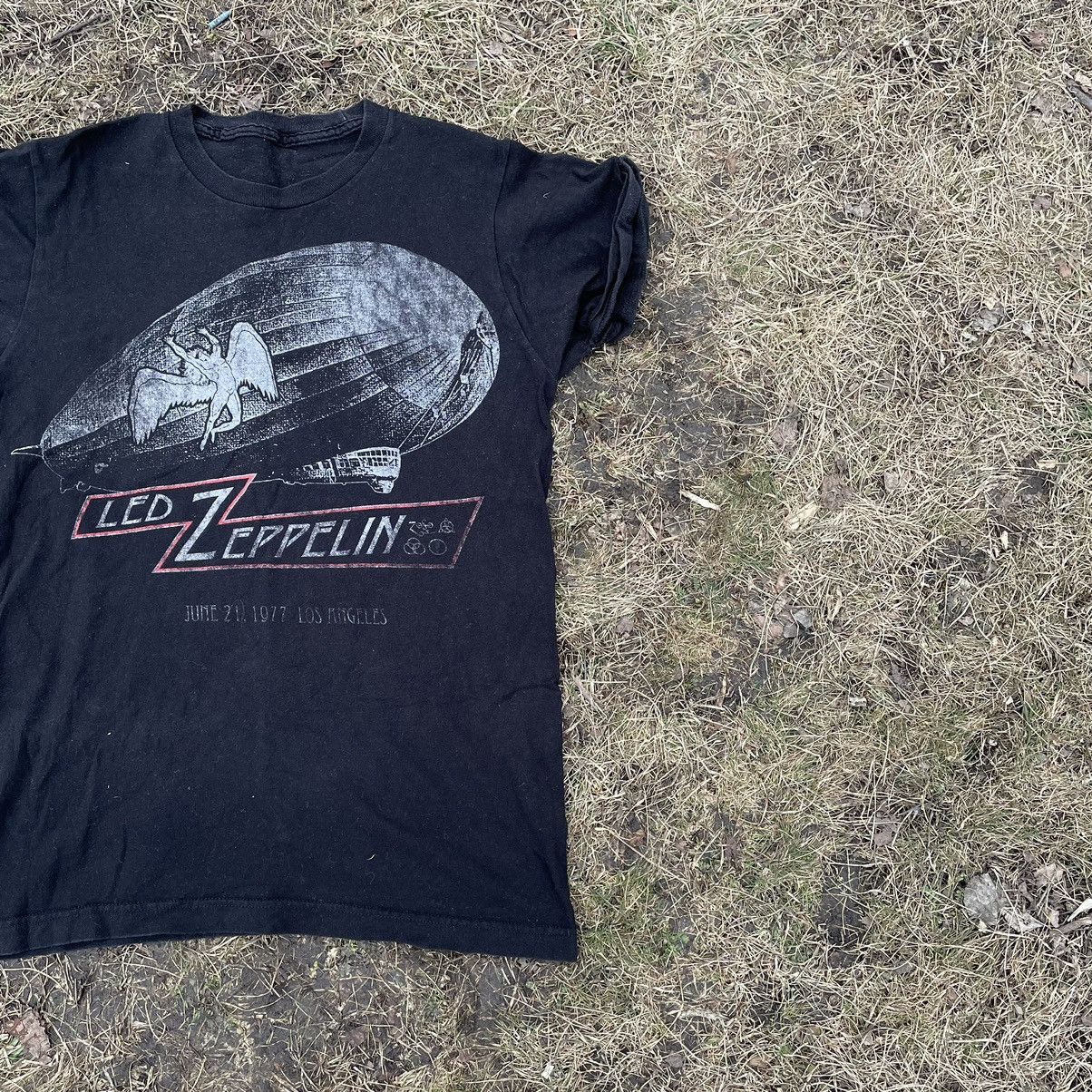 Vintage Vintage 90s Led Zeppelin Sun Faded Graphic Tee Grunge Slim L Size US L / EU 52-54 / 3 - 2 Thumbnail