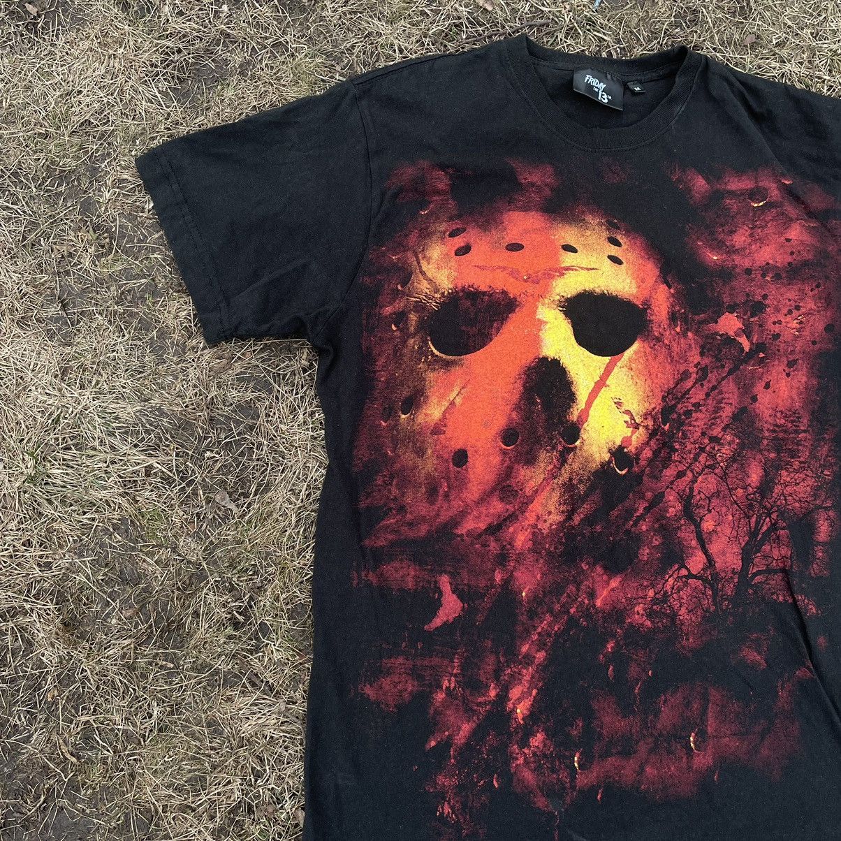 Vintage Vintage 90s Horror Graphic Tee Sun Faded Grunge Skull Slim M Size US M / EU 48-50 / 2 - 3 Thumbnail