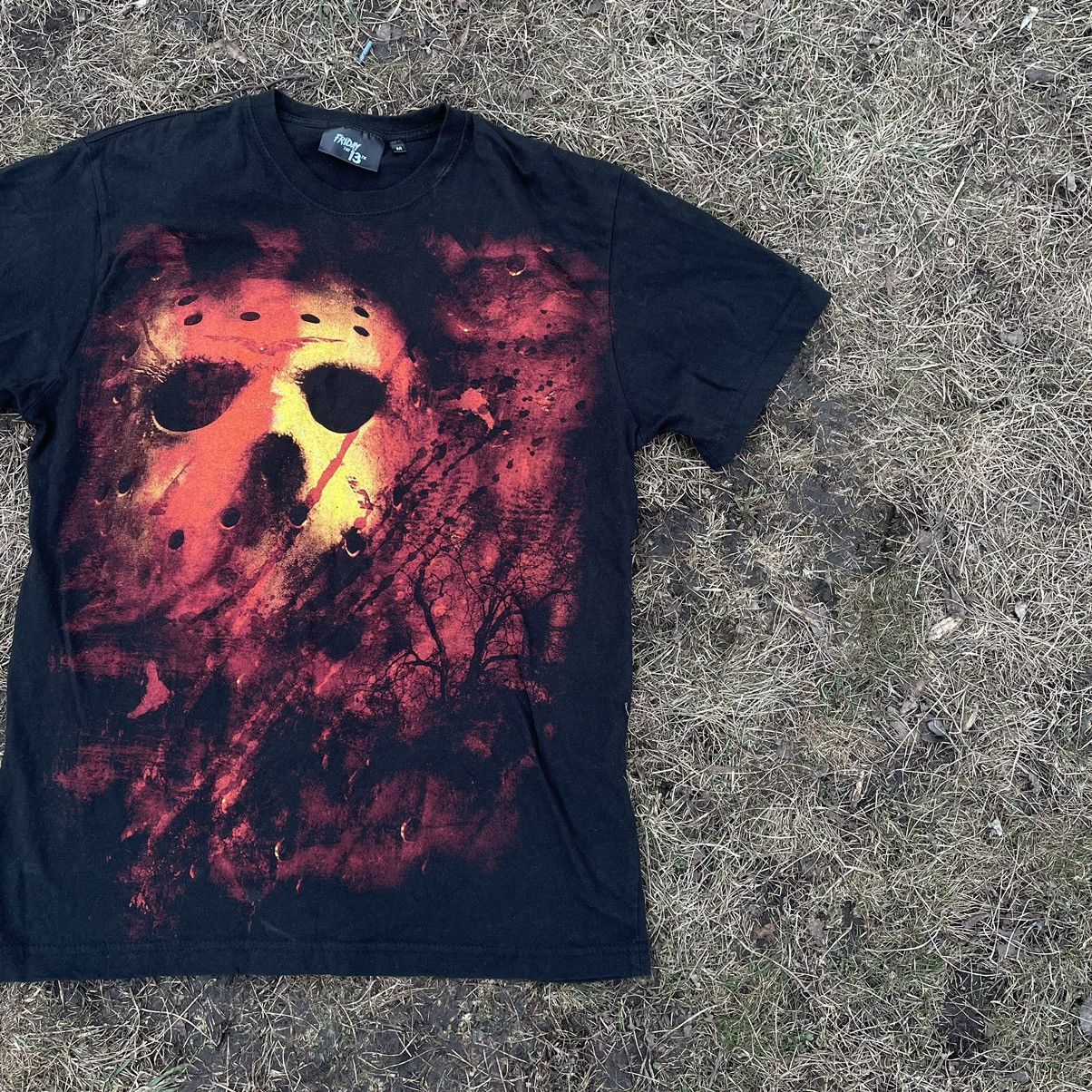 Vintage Vintage 90s Horror Graphic Tee Sun Faded Grunge Skull Slim M Size US M / EU 48-50 / 2 - 2 Thumbnail