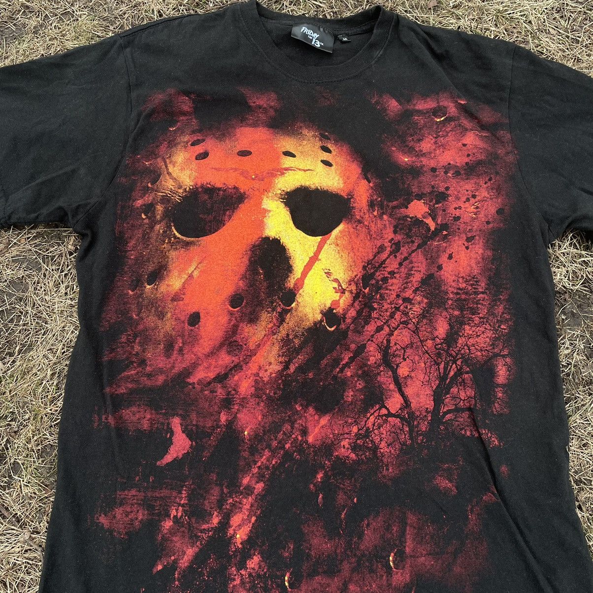 Vintage Vintage 90s Horror Graphic Tee Sun Faded Grunge Skull Slim M Size US M / EU 48-50 / 2 - 4 Thumbnail