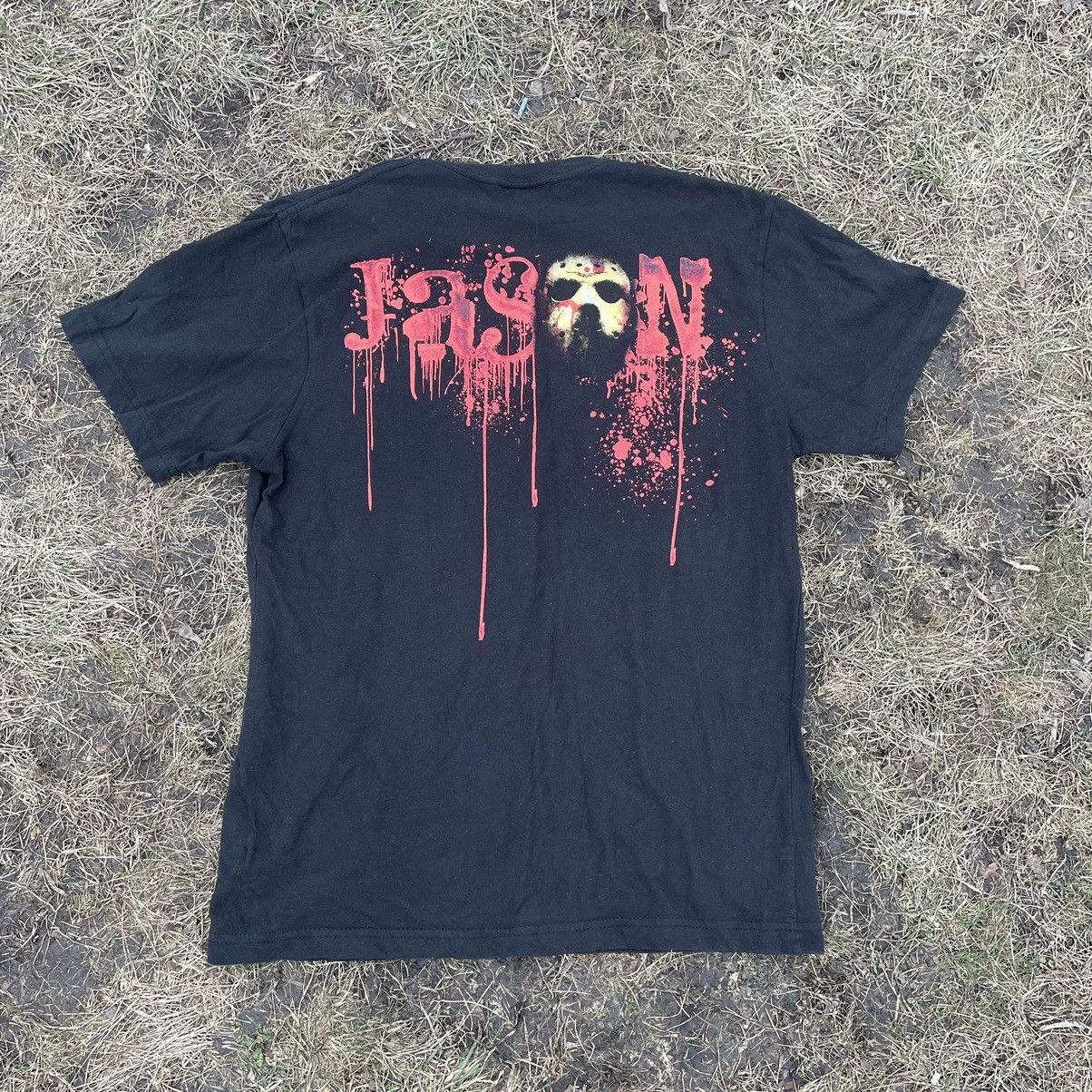 Vintage Vintage 90s Horror Graphic Tee Sun Faded Grunge Skull Slim M Size US M / EU 48-50 / 2 - 6 Thumbnail