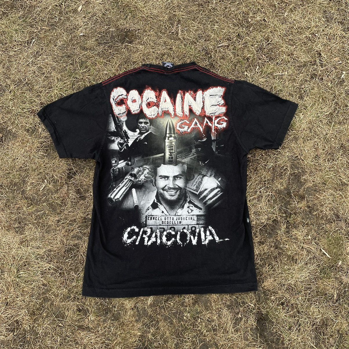 Vintage Vintage 90s Cocaine Gang Graphic Tee Black Horror Goth L Size US L / EU 52-54 / 3 - 1 Thumbnail