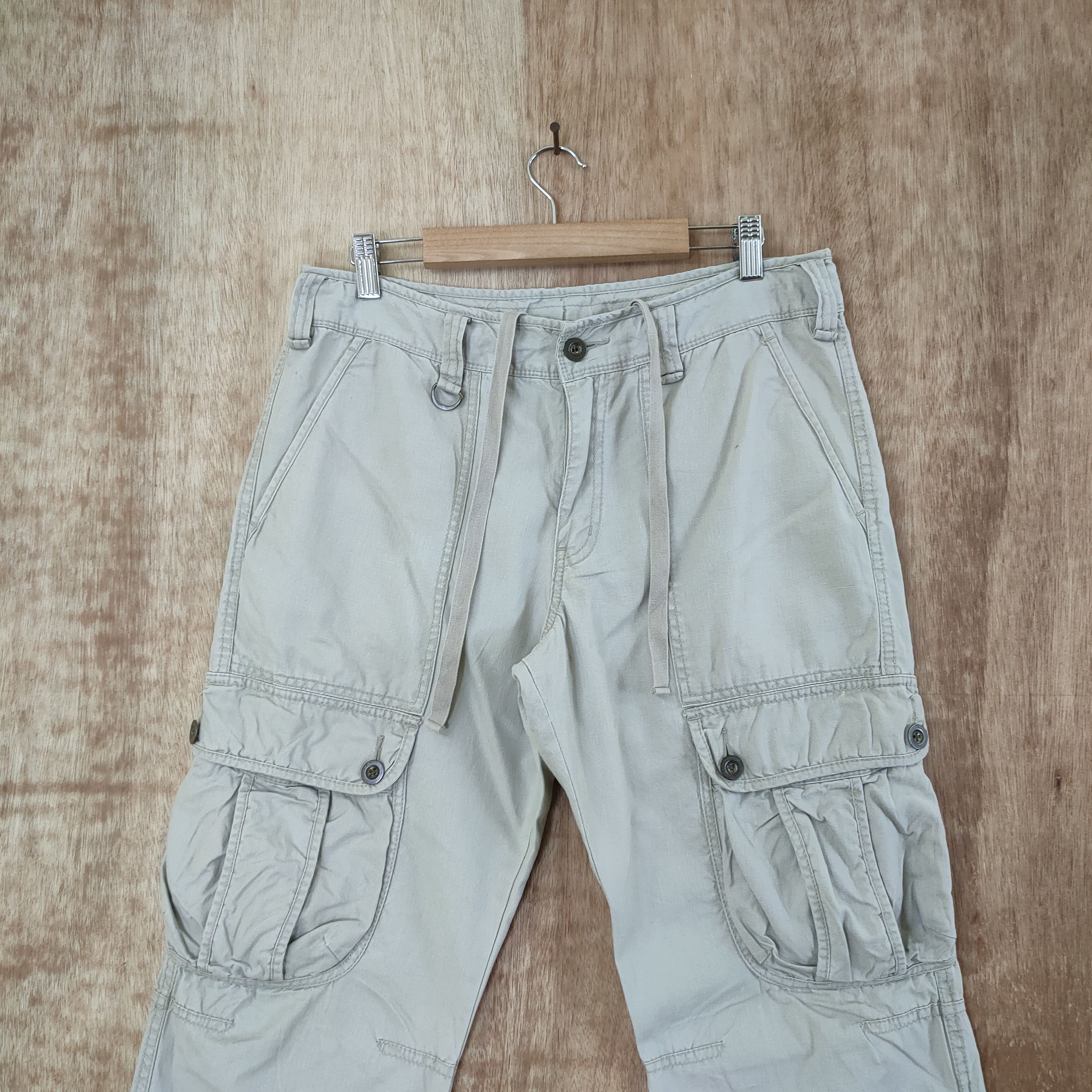 Japanese Brand VINTAGE JAPANESE WHITE CARGO PANTS / BUSH PANTS Size US 32 / EU 48 - 2 Thumbnail