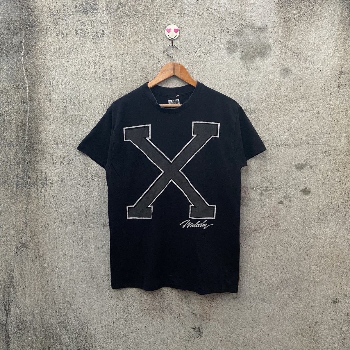 image of Vintage 90's Malcolm X Tshirt in Black, Men's (Size Large)